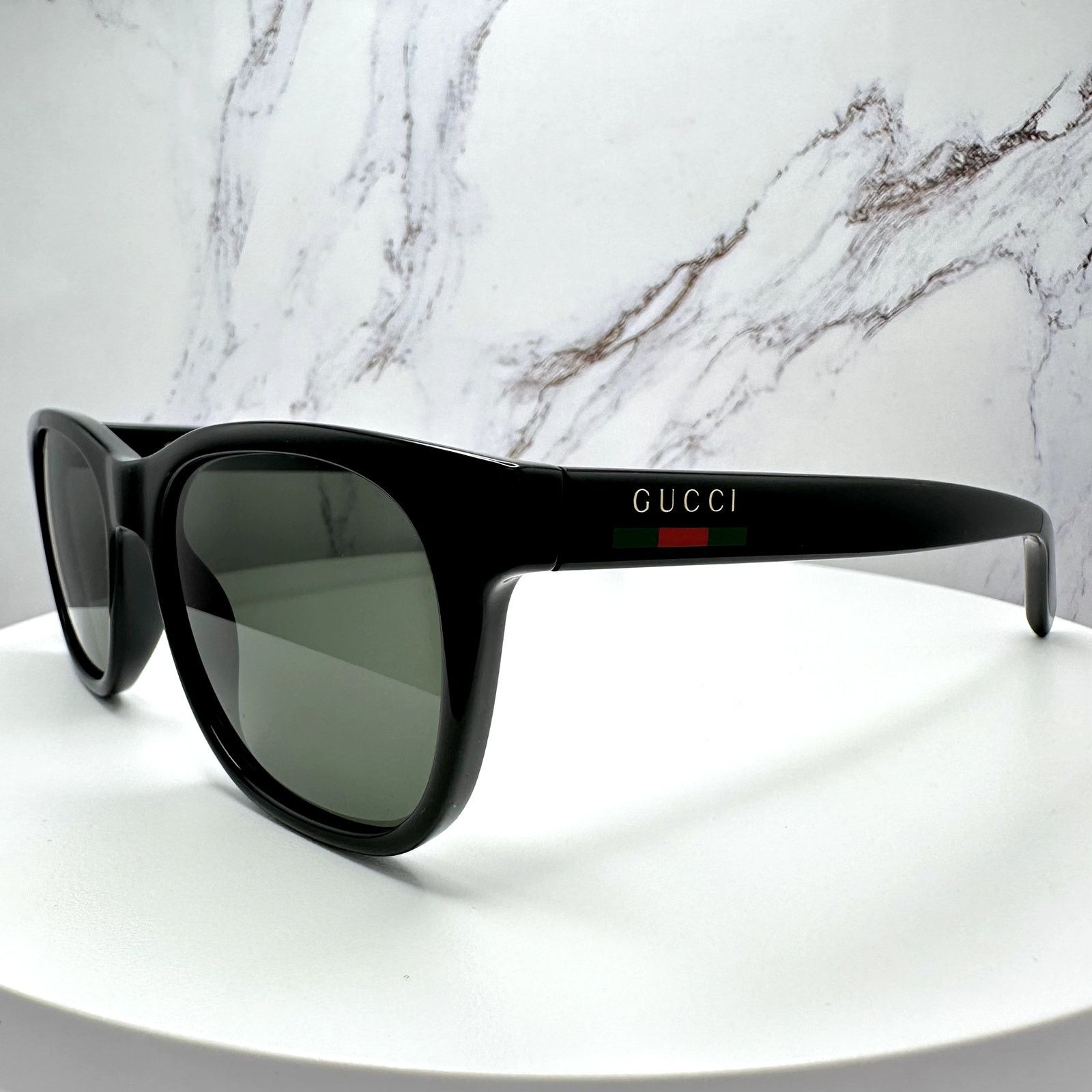Gucci New GUCCI Sunglasses Black Square Gold Letter Logo Size ONE SIZE - 3 Thumbnail