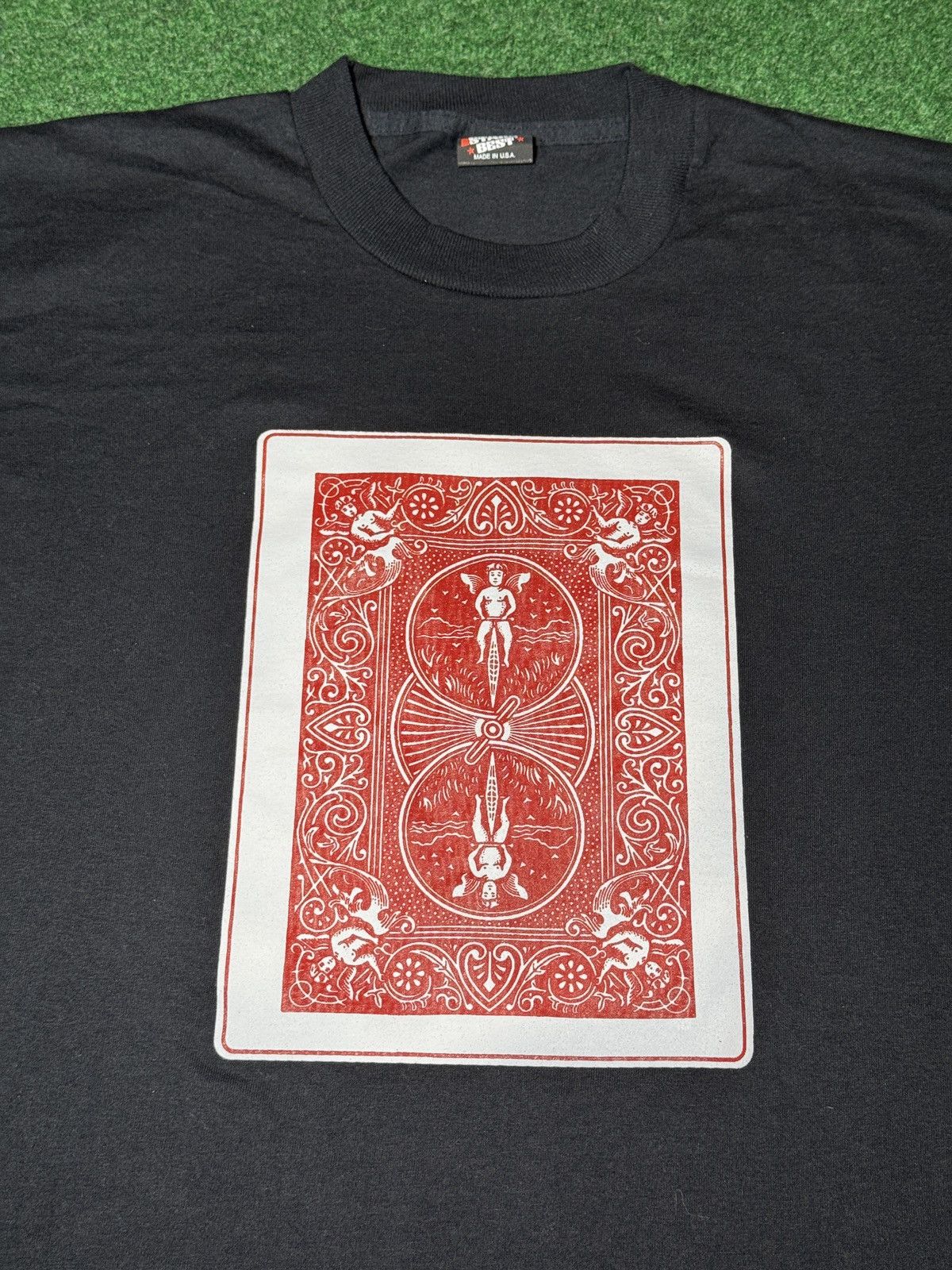 Vintage 90s Card Shirt Josh Sadowsky Queen Hearts Magician T Shirt Size US XL / EU 56 / 4 - 2 Thumbnail