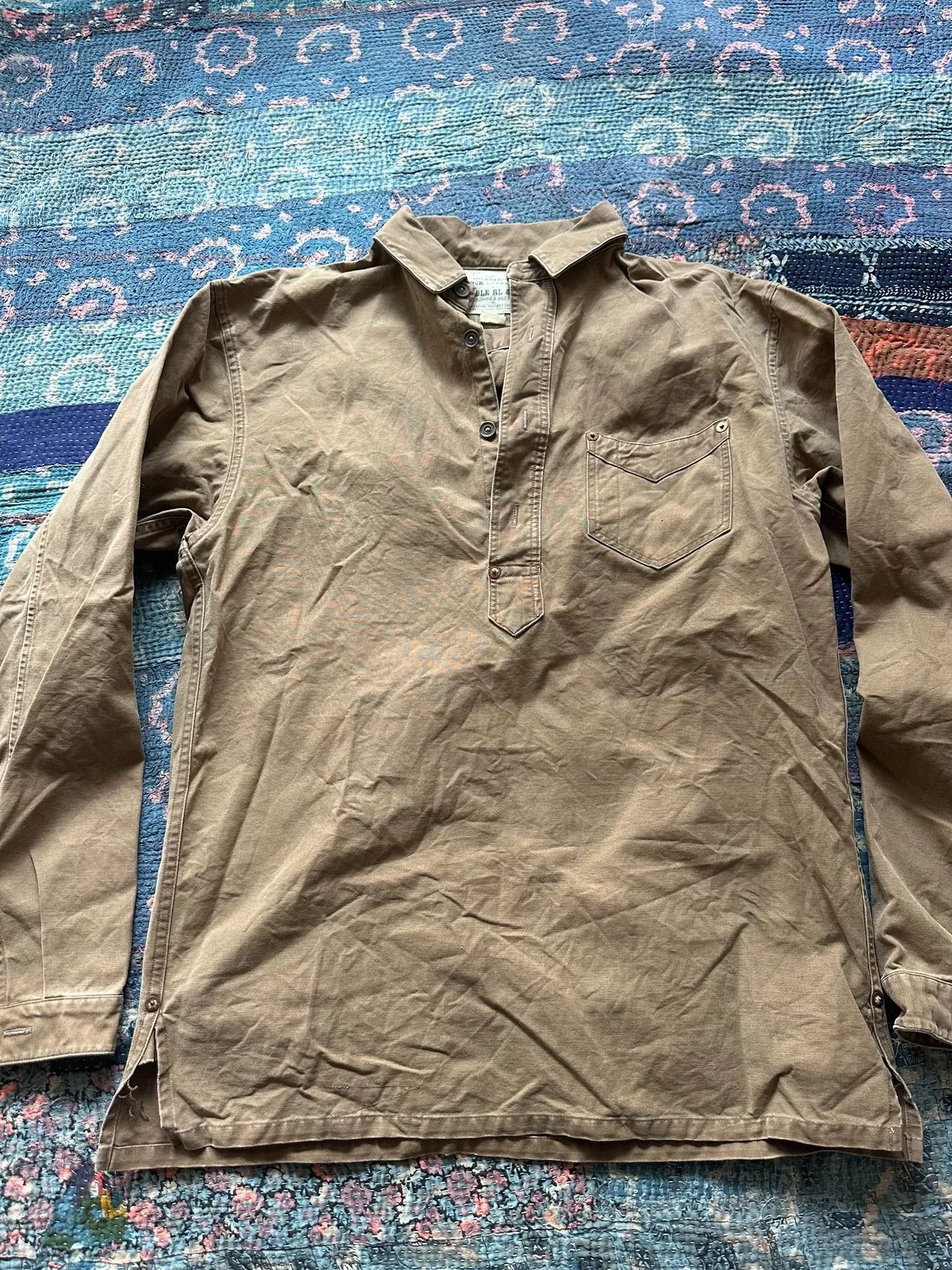 RRL Ralph Lauren rrl canvas work shirt in brown Size US M / EU 48-50 / 2 - 1 Thumbnail