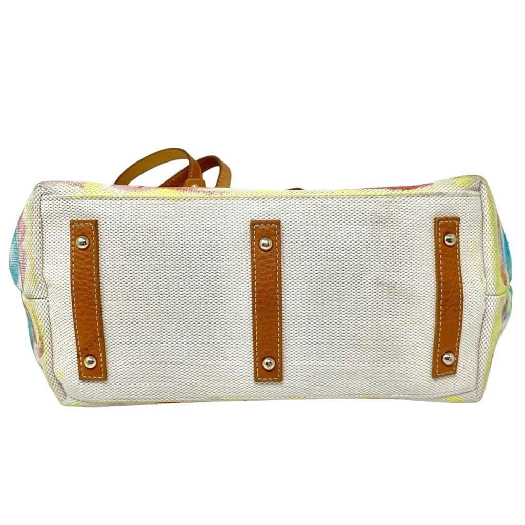 Dooney & Bourke Dooney & Bourke Canvas Leather Graffiti Multi Print Tote Bag Size ONE SIZE - 4 Thumbnail