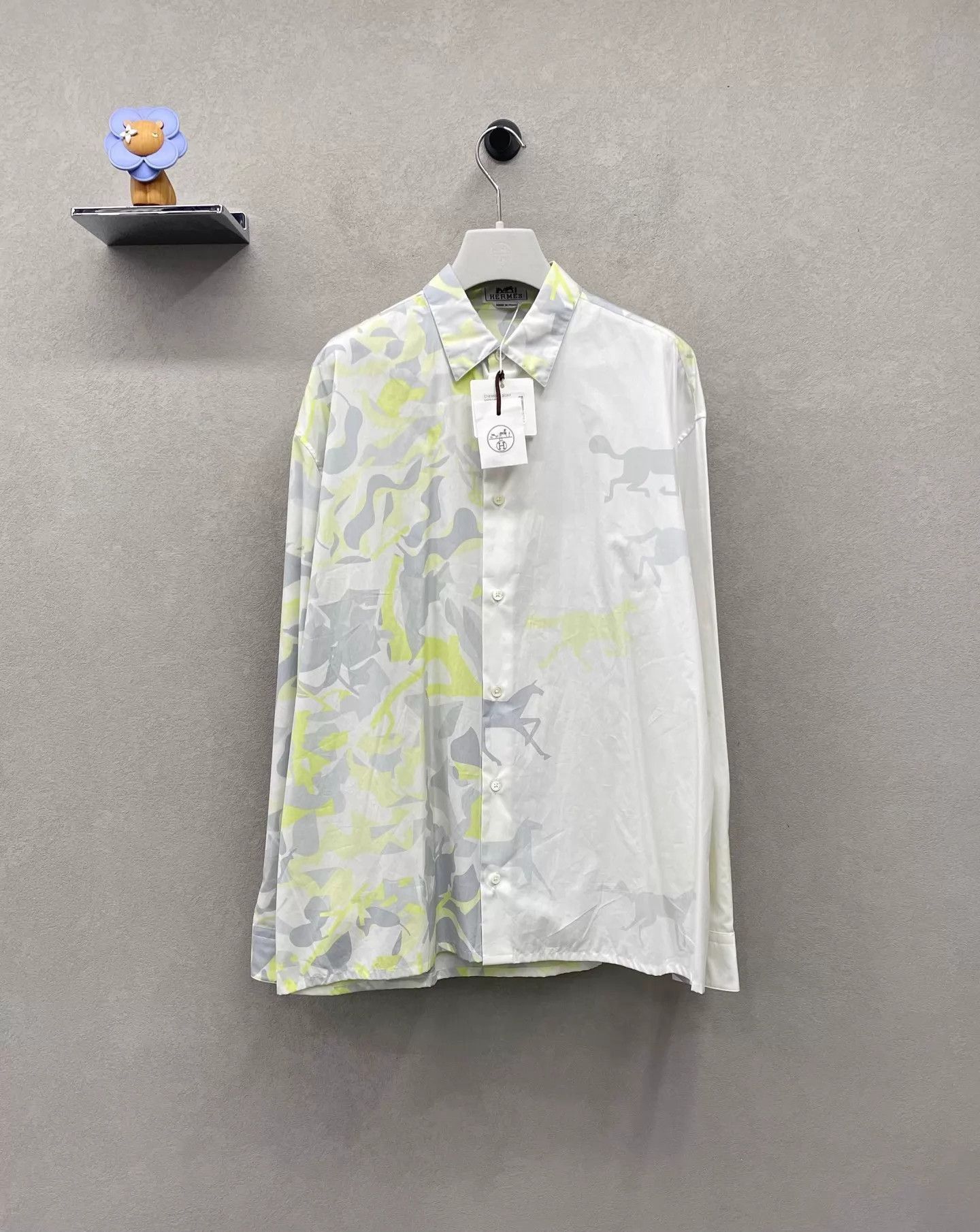 Hermes Multi Pattern Long Sleeve Button Up Shirt Size US M / EU 48-50 / 2 - 1 Thumbnail