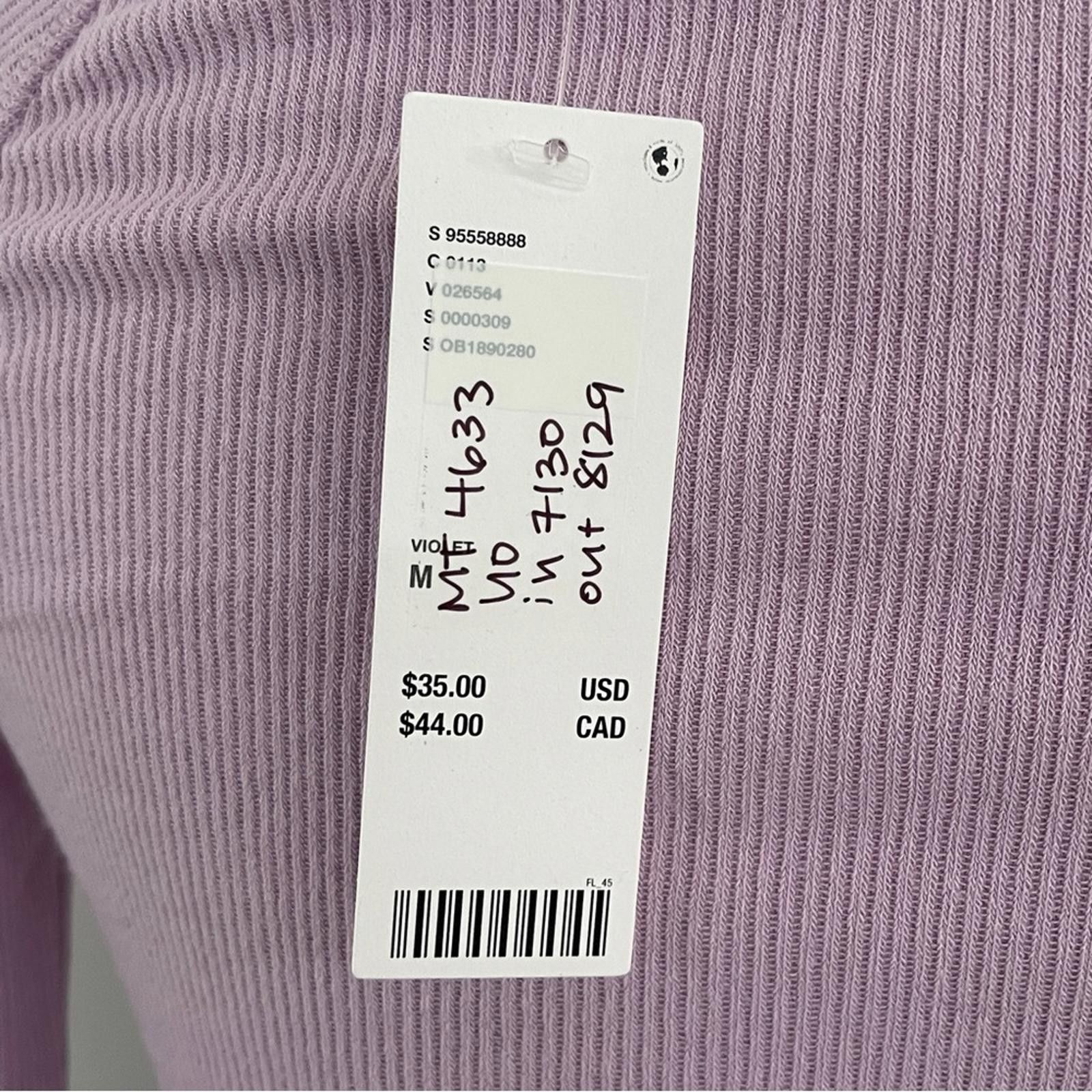 Urban Outfitters Urban Outfitters Lavender Long Sleeve Top with Lace Trim Size S / US 4 / IT 40 - 4 Thumbnail