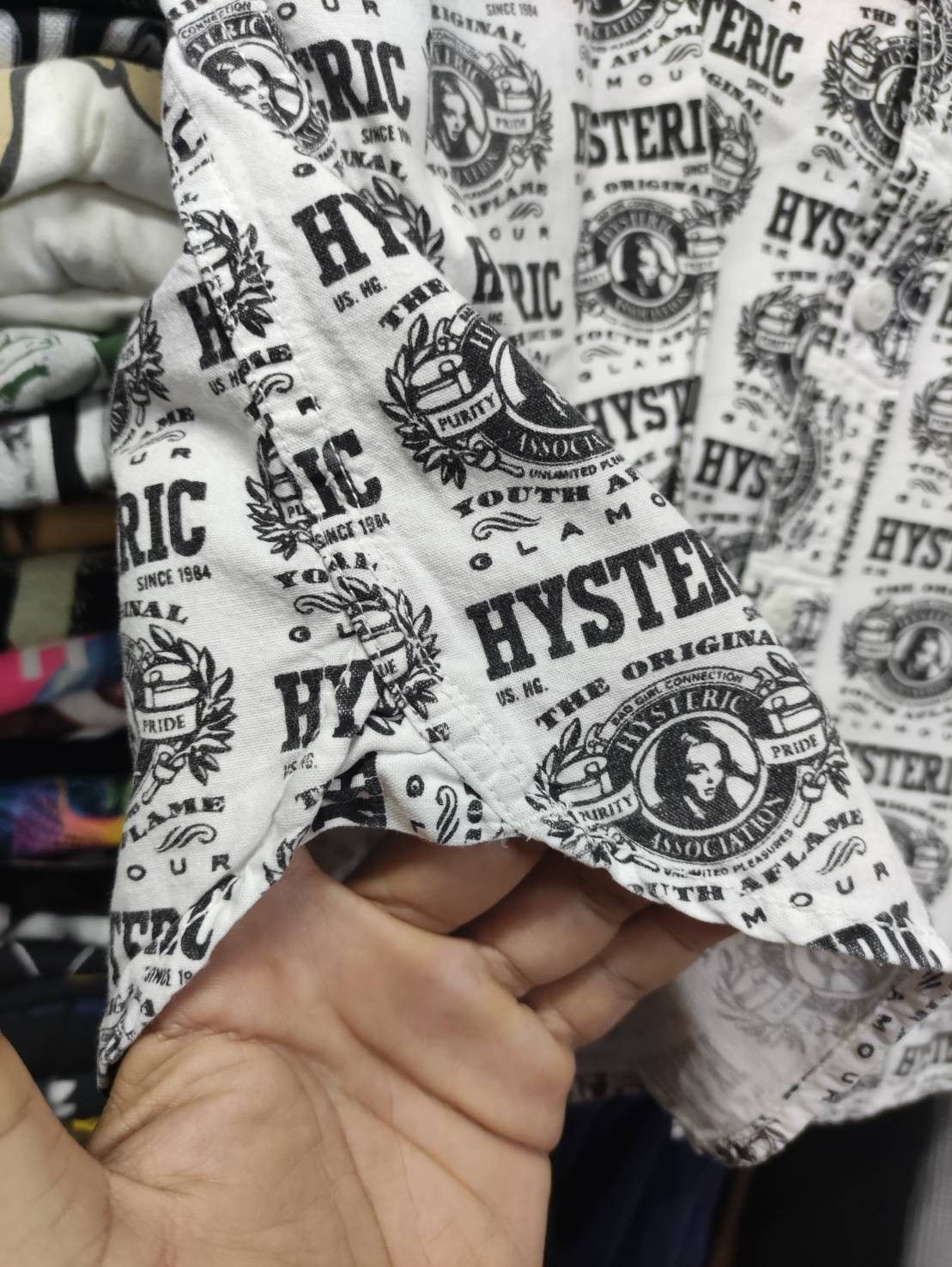 Hysteric Glamour Vtg 00's Hysteric Glamour Youth Aflame Logo Over Print Size US M / EU 48-50 / 2 - 9 Thumbnail