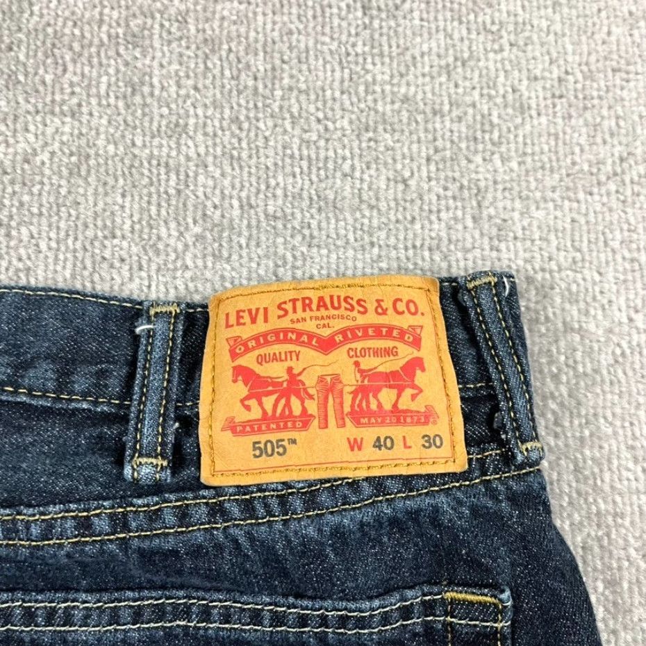 Levi's VINTAGE Levi's 505 Jeans Mens 38 x 28 Straight Leg Denim Cotton Casual Classic Size US 38 / EU 54 - 3 Thumbnail