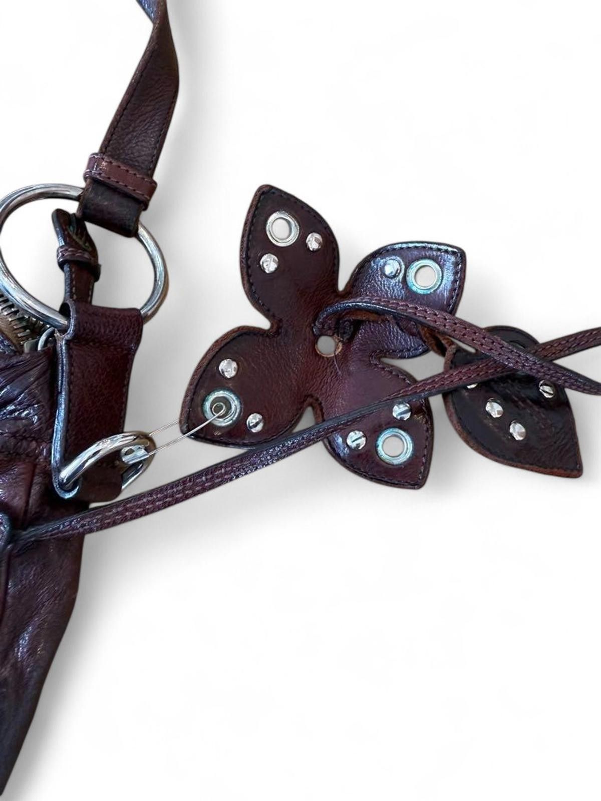 Miu Miu Miu Miu- Brown Leather Women's Shoulder Bag with Butterfly- Size ONE SIZE - 3 Thumbnail