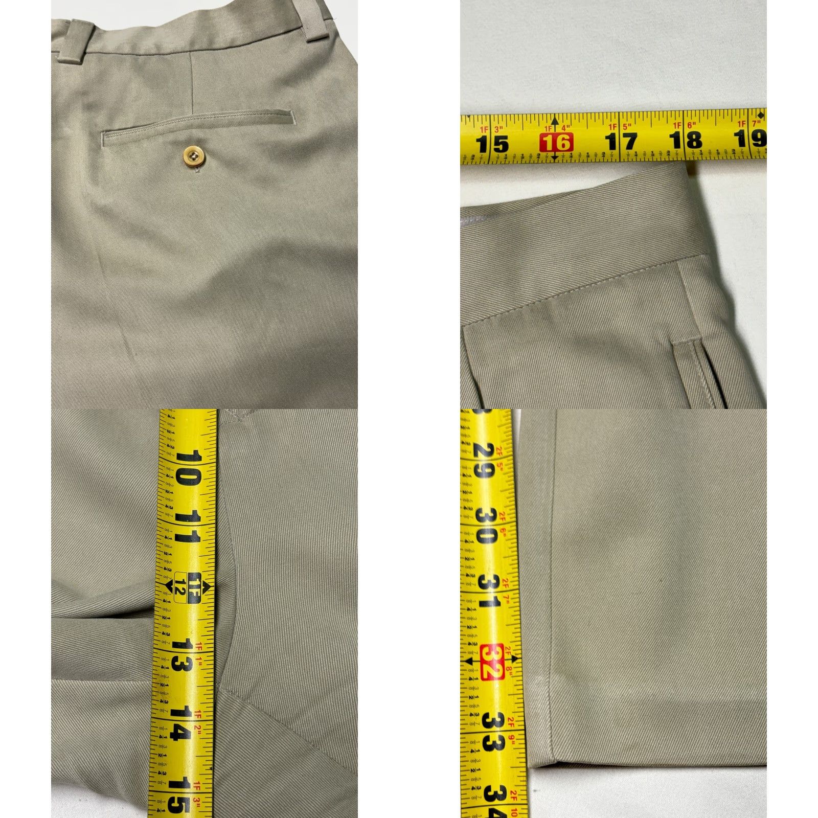 Tommy Bahama Tommy Bahama Dress Pants Men 38x34 Silk Pleated Beige Khaki Relaxed Fit Straight Leg Trousers Size US 38 / EU 54 - 8 Thumbnail