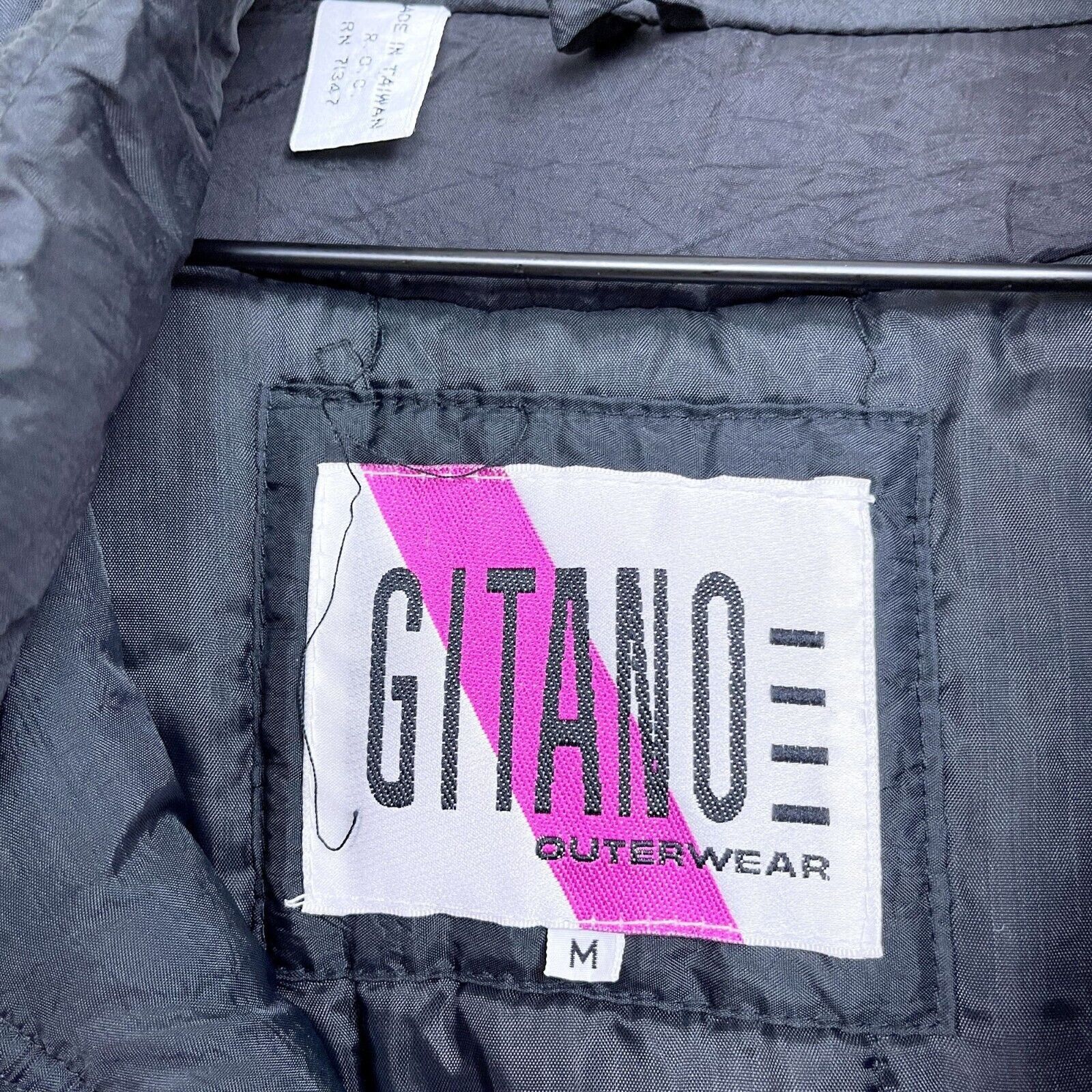 Other Gitano Retro Nylon Puffer Ski Jacket Black Green VTG Mens M Size US M / EU 48-50 / 2 - 5 Thumbnail