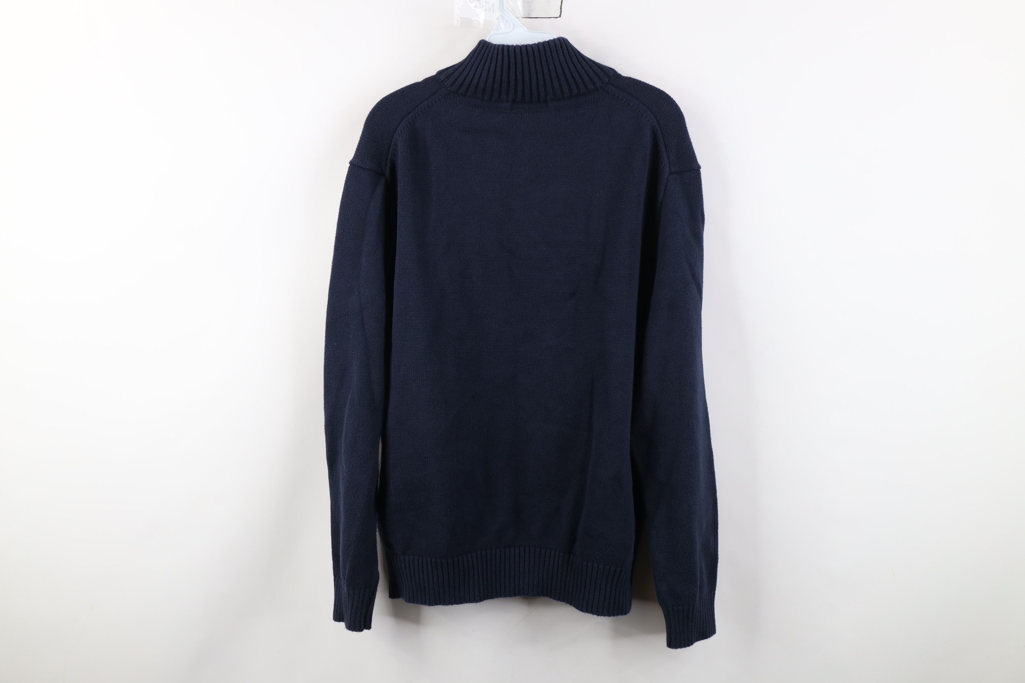 Ralph Lauren Vintage Ralph Lauren Ribbed Knit 1/4 Half Zip Sweater Blue Size US XXL / EU 58 / 5 - 11 Thumbnail