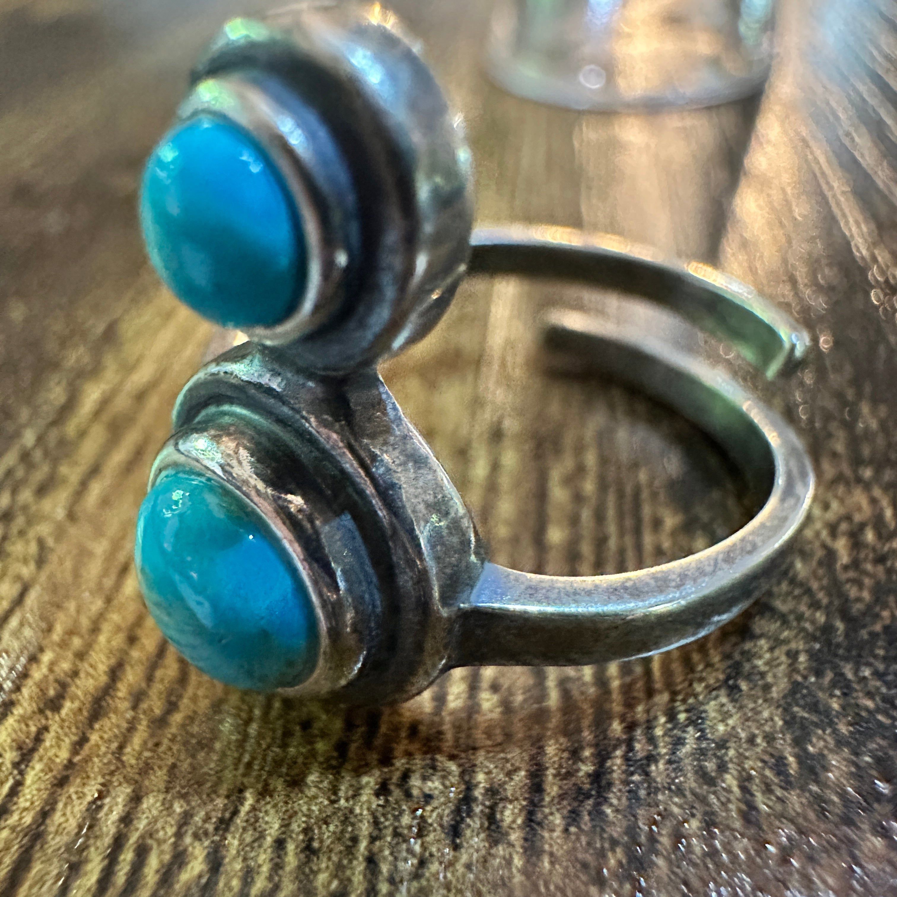 Other Boho Native American Turquoise Serenity Sterling Silver Adju Size ONE SIZE - 5 Thumbnail