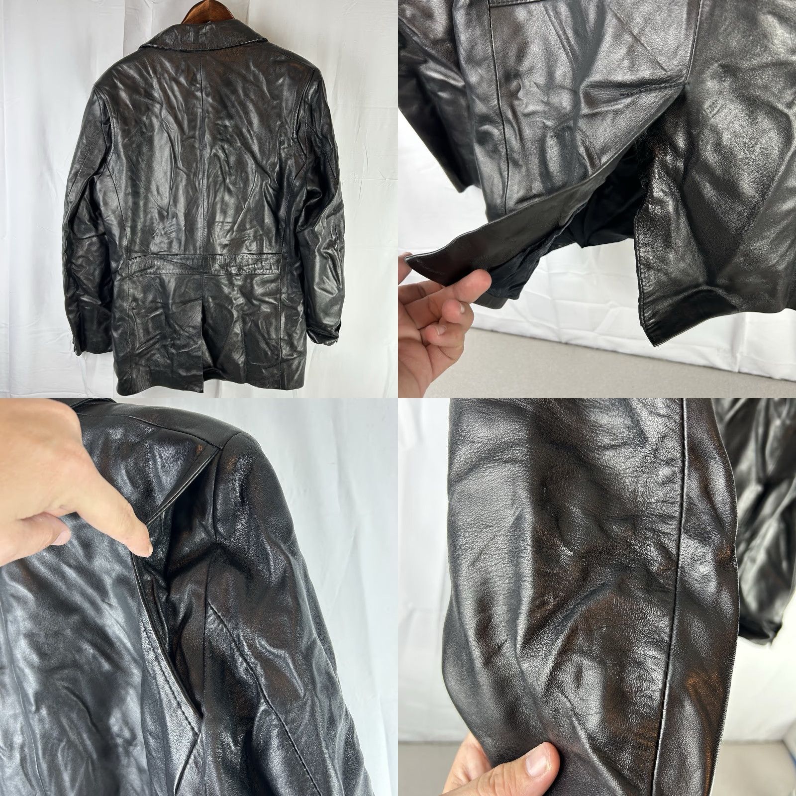 Vera Pelle Vera Pelle Leather Jacket Men Large Dark Brown Button Front Bomber Jacket Casual Formal Size US L / EU 52-54 / 3 - 10 Thumbnail
