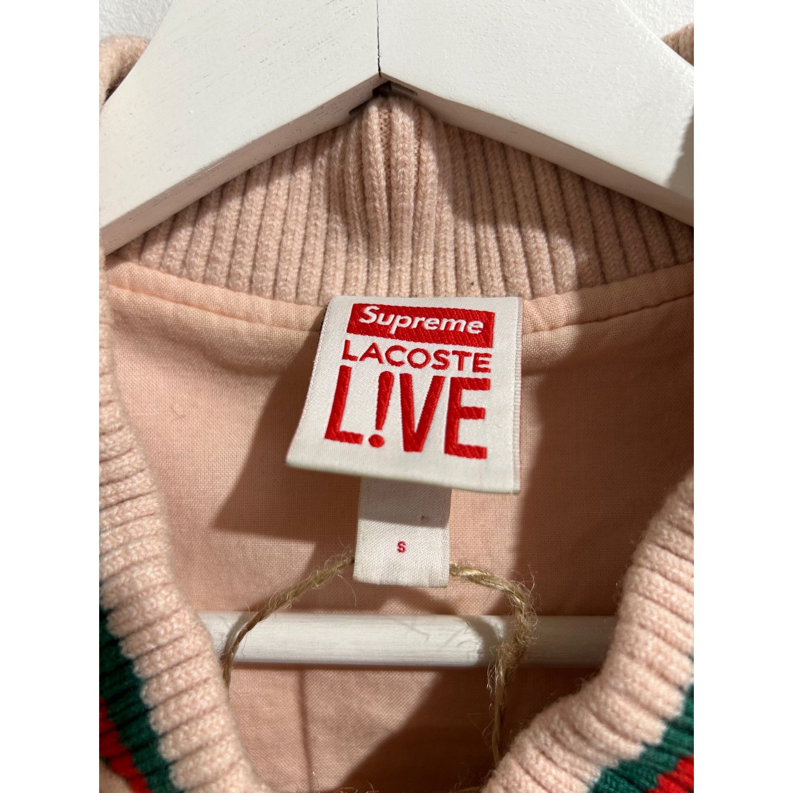 Supreme SUPREME LACOSTE PINK VARSITY JACKET SMALL Size US S / EU 44-46 / 1 - 3 Thumbnail