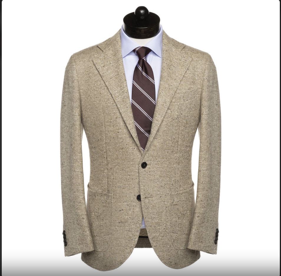 Abraham Moon & Sons × Spier & Mackay Moon Oatmeal Donegal Tweed 36R Size 36R - 1 Preview