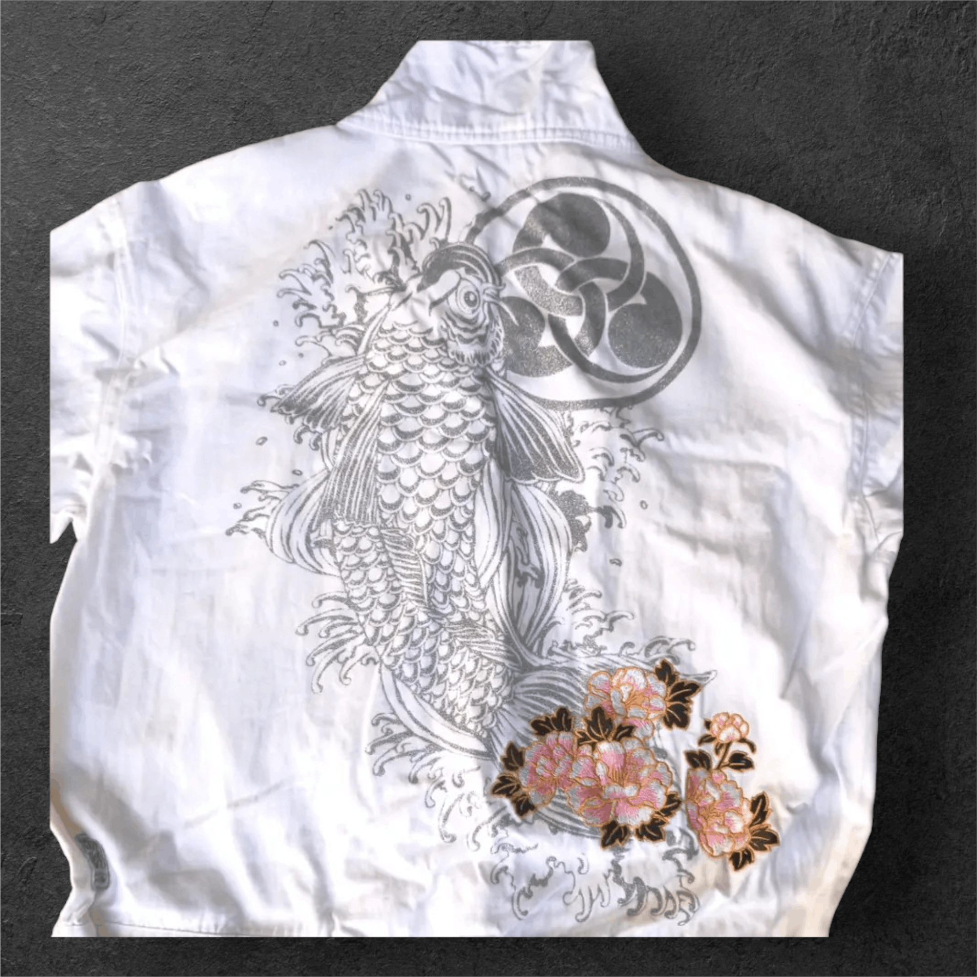 Karakuri Tamashii Karakuri Tamashi Koi Fish Embroidery Dirty Overalls Size US 32 / EU 48 - 10 Thumbnail