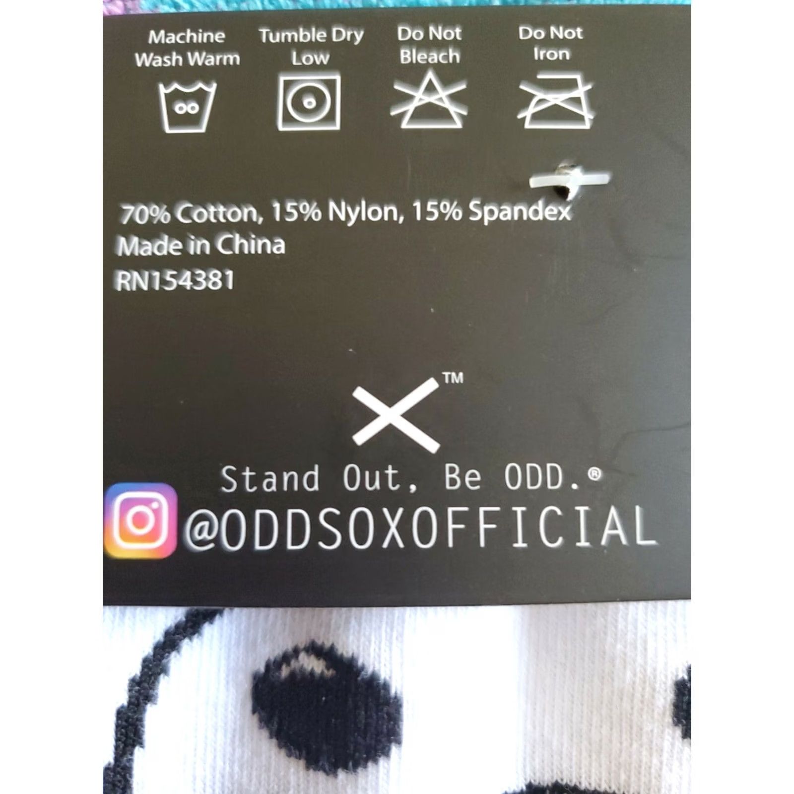 Rainbow ODD SOX Spewing Rainbow Crew Socks Mens 6-13 Multicolor Cotton Blend Be ODD Pattern Puking Rainbow 1 Pair Size ONE SIZE - 4 Thumbnail