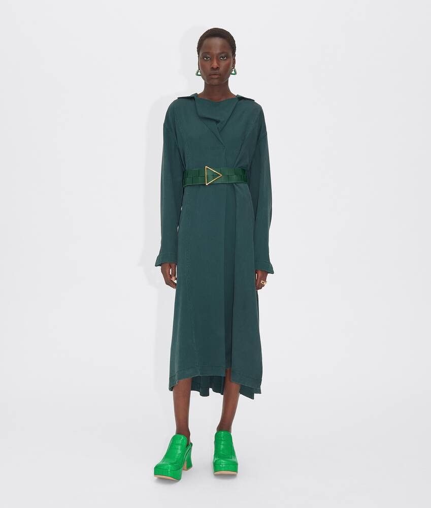 Bottega Veneta o1n1vont0425 Size: 75 / Maxi Intreccio Belt in Green Size ONE SIZE - 2 Thumbnail