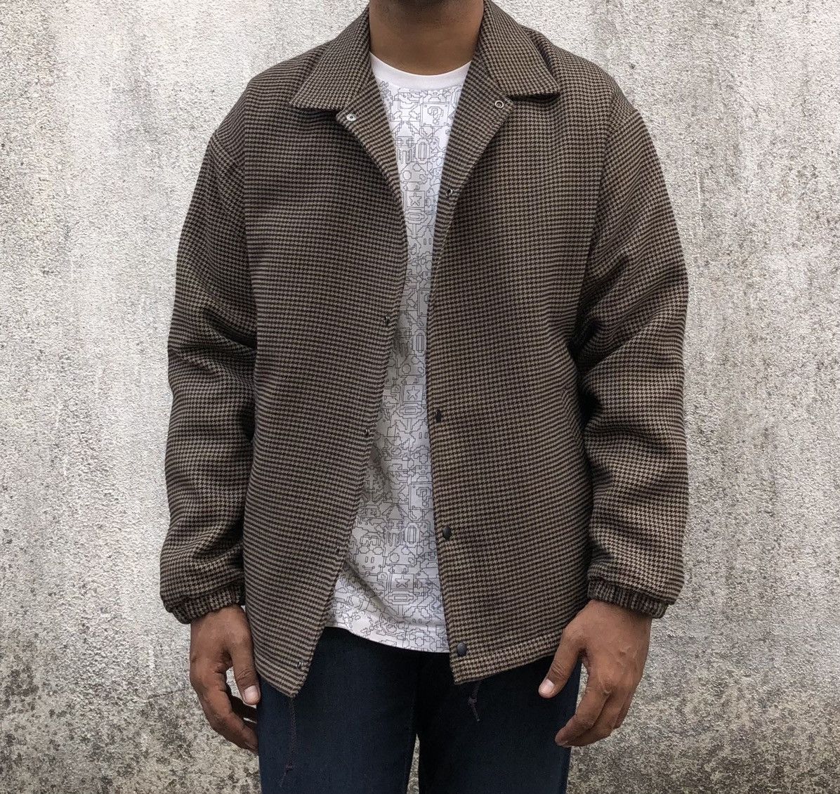 RAGEBLUE RAGEBLUE Thermolite Houndstooth Coach Work Jacket Size US L / EU 52-54 / 3 - 5 Thumbnail