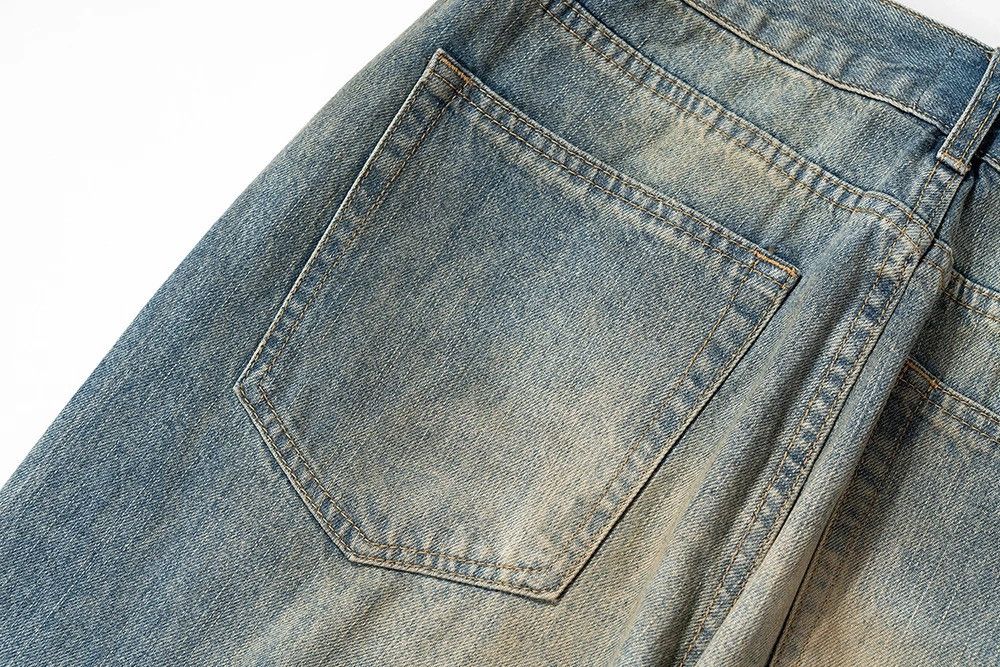 Japanese Brand × Vintage Mud Dyed Hole Baggy Jeans Hombre Frayed Ripped Trousers y2k Size US 32 / EU 48 - 12 Thumbnail
