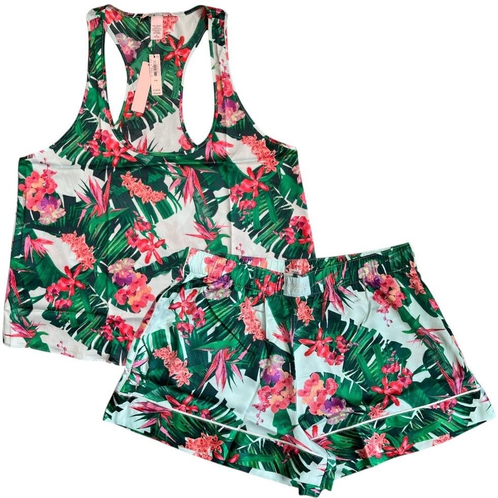 Victoria's Secret Victoria's Secret Satin Racerback Tank and Short Set, M Size M / US 6-8 / IT 42-44 - 1 Thumbnail