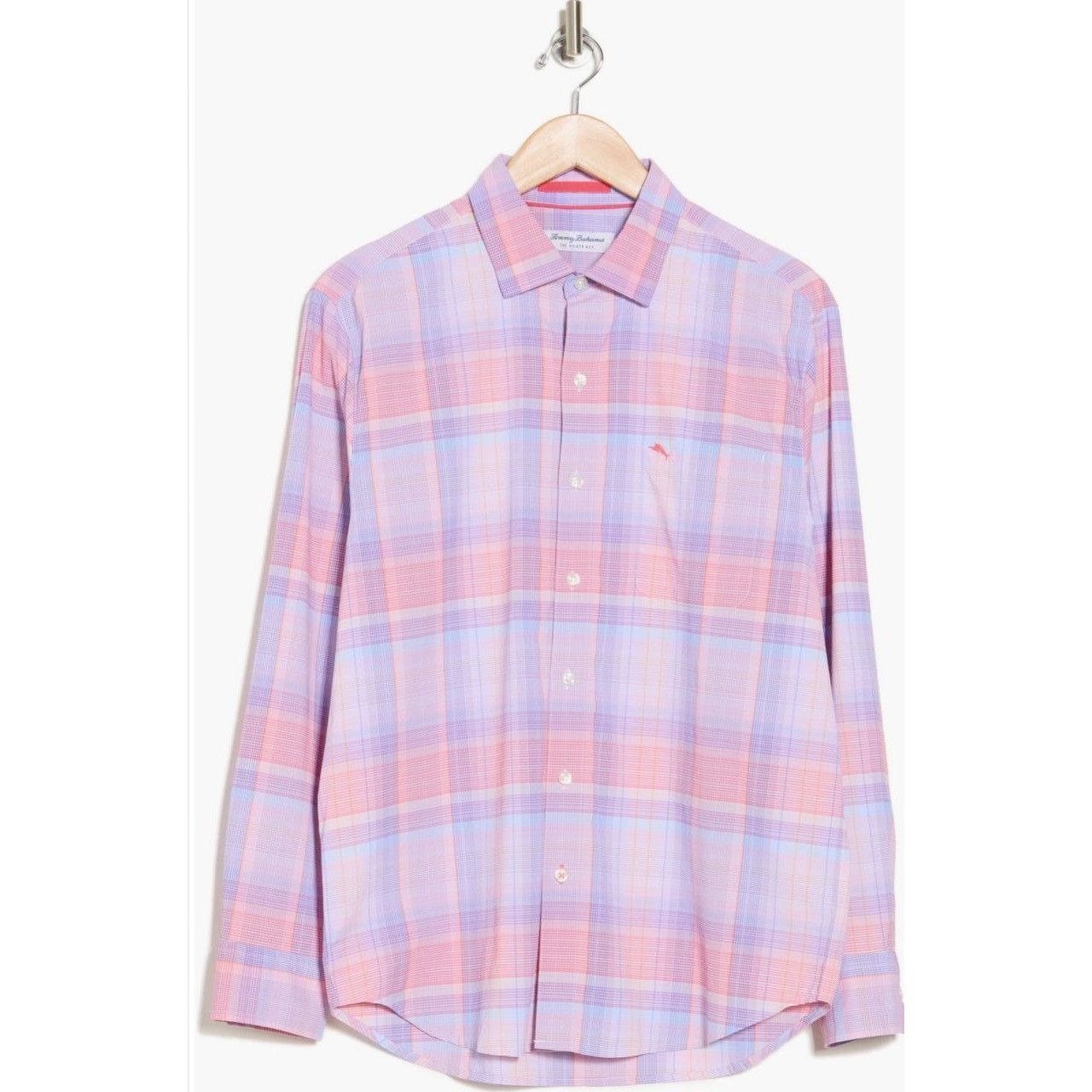 Tommy Bahama Tommy Bahama Mens Orange Blue Siesta Key Charmed Check Butto Size US XL / EU 56 / 4 - 4 Thumbnail