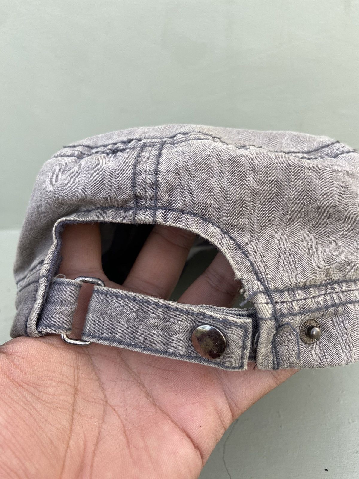If Six Was Nine 2000s punk skull studded washed patrol hat Size ONE SIZE - 7 Thumbnail