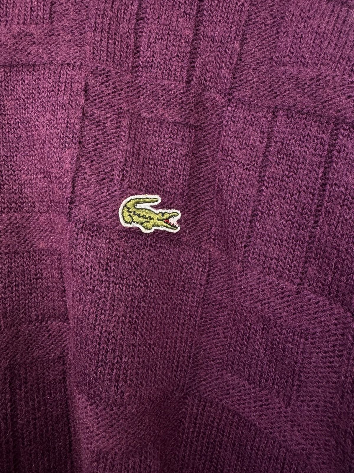 Lacoste Lacoste Men Crew Neck Sweater Vintage Burgundy Size L Size US L / EU 52-54 / 3 - 4 Thumbnail