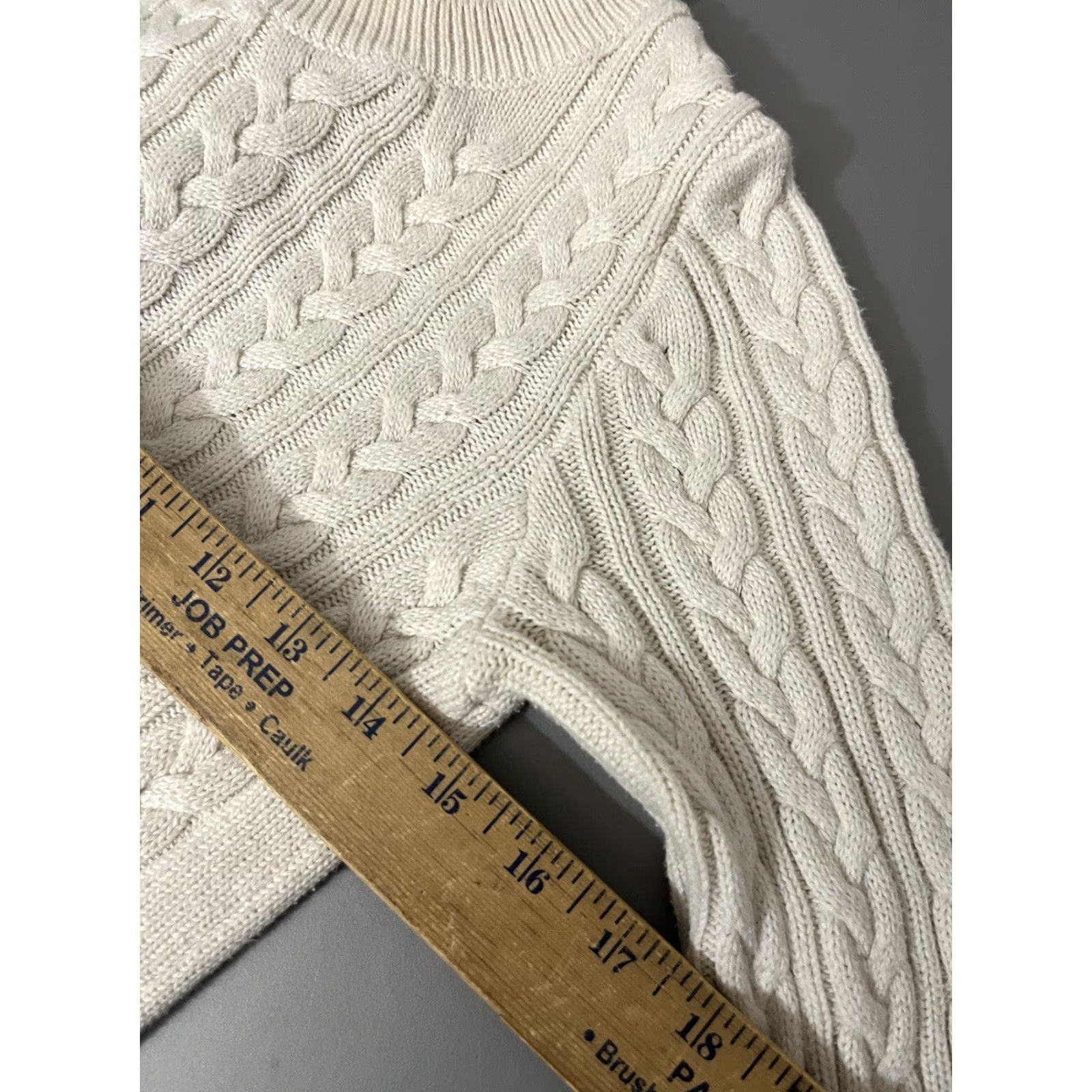 H&M H&M Ivory Knit Sweater XS White Cable Woman Solid Size XS / US 0-2 / IT 36-38 - 6 Thumbnail