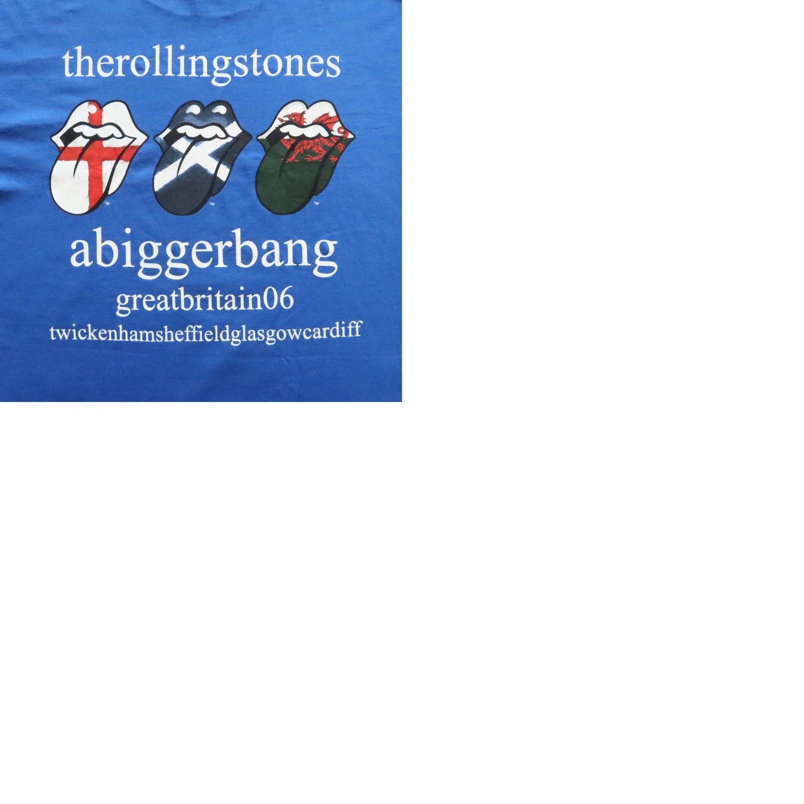 Greats VINTAGE The Rolling Stones Great Britain Tour Tshirt Blue XL Mens Shirt Size US XL / EU 56 / 4 - 9 Thumbnail