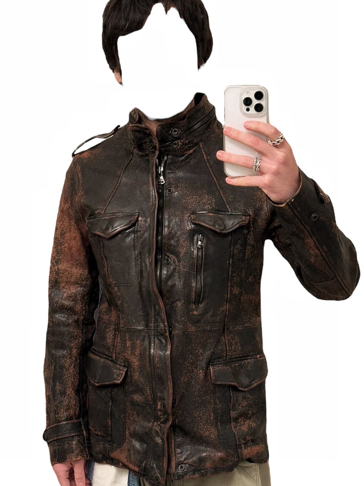 Isamu Katayama Backlash GRAIL x Backlash 1/1 “Rust” Speckled Leather Jacket Size US L / EU 52-54 / 3 - 12 Thumbnail