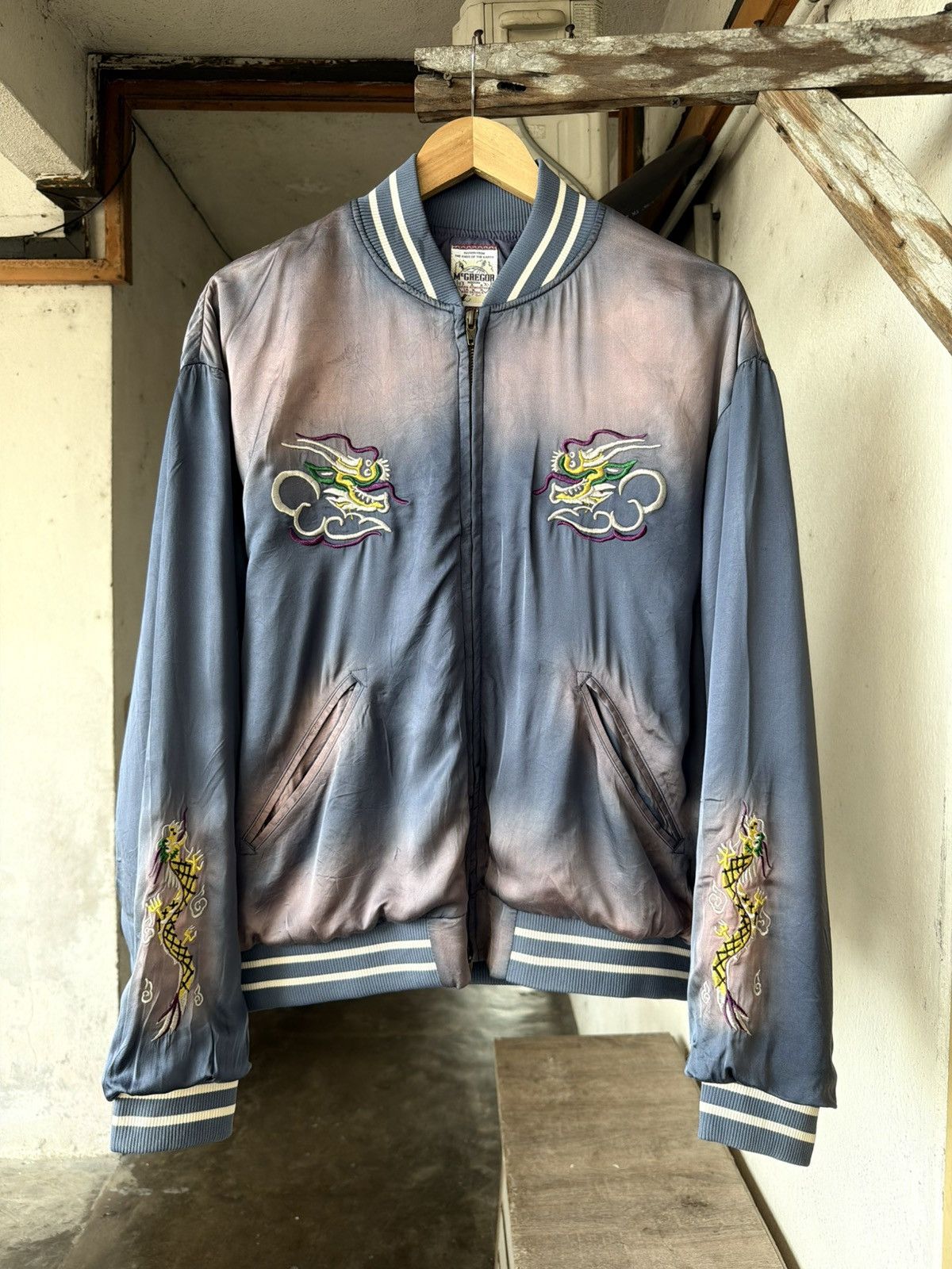 McGregor Rare🔥 McGregor Faded Sun Style Embroidery Sukajan Jacket Size US L / EU 52-54 / 3 - 1 Thumbnail