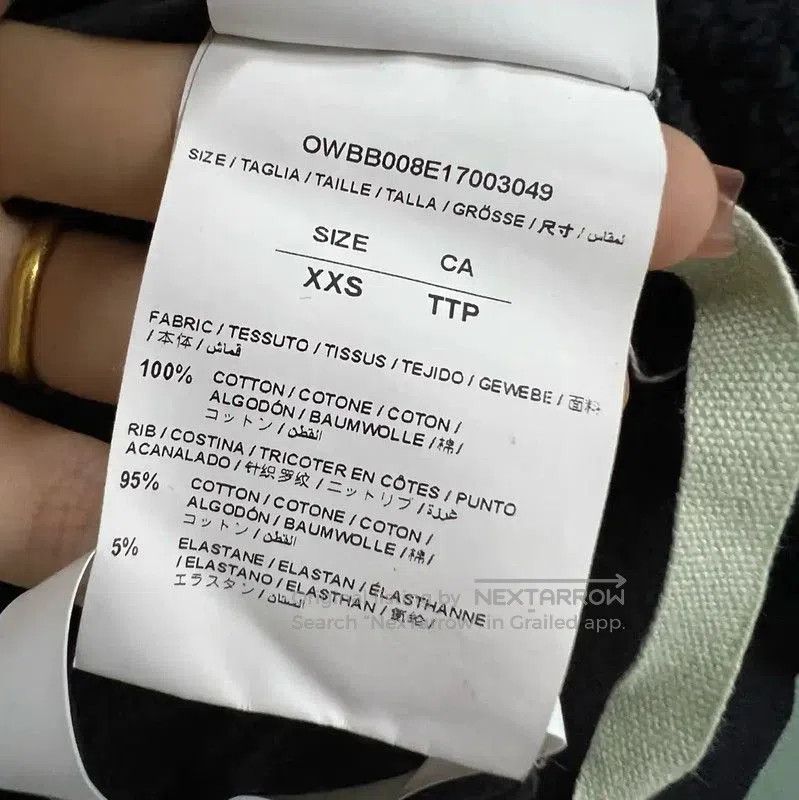 Off-White Off-White Black Cotton Hoodie with Floral Embroidery . Size US XXS / EU 40 - 4 Thumbnail