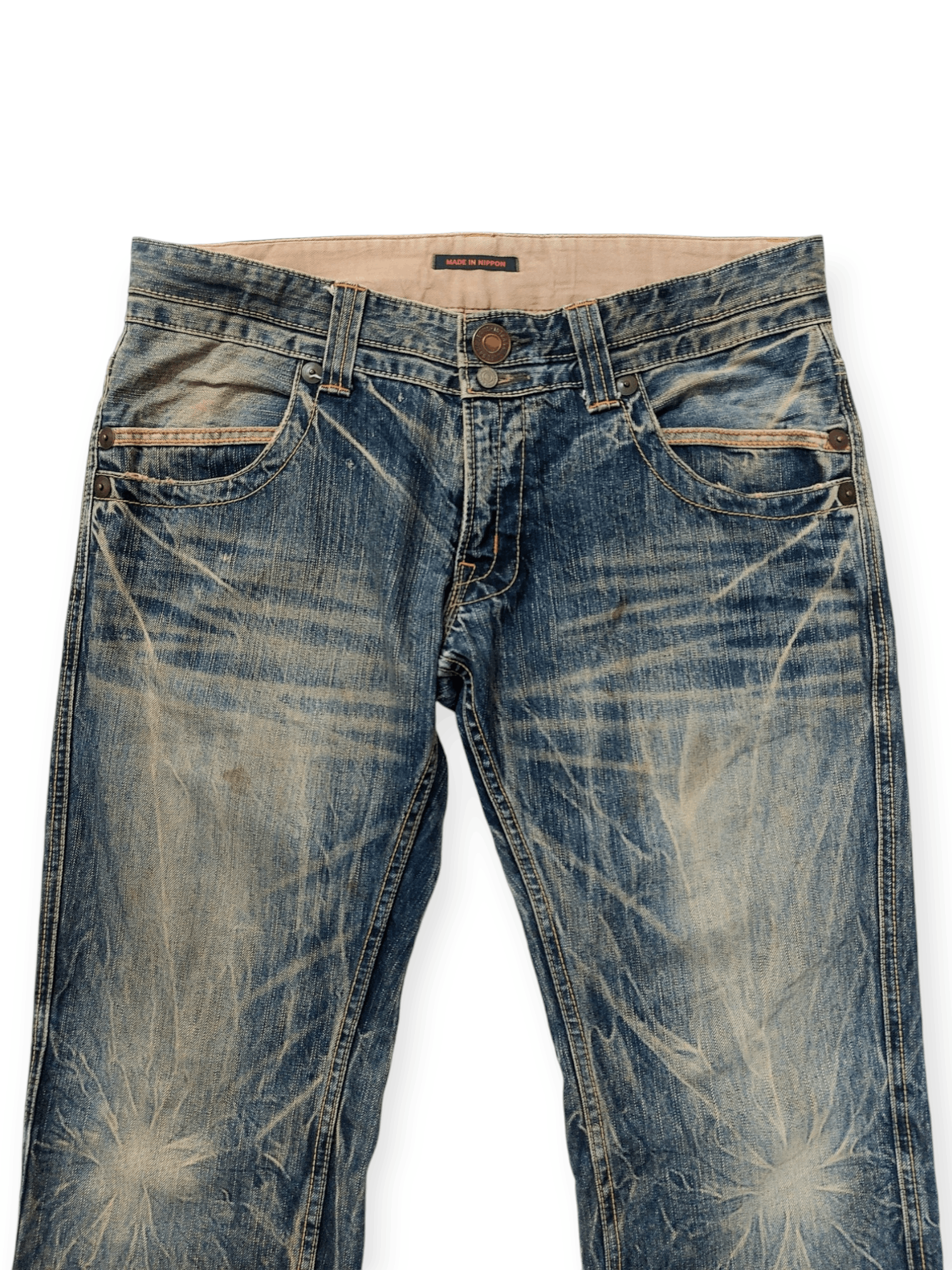 Blueway Japan Made Baggy Distressed Denim