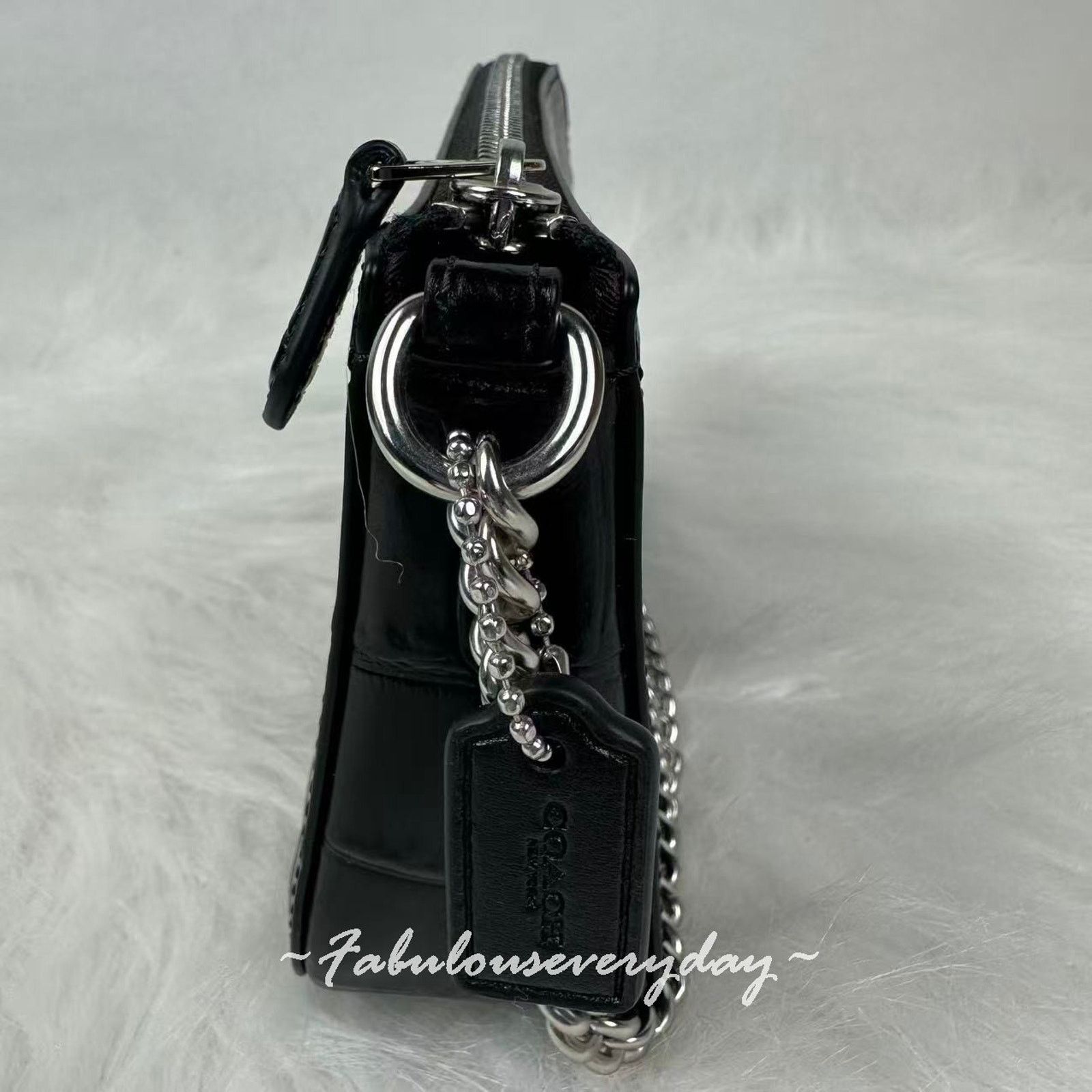 Coach Coach Nolita 19 Chain Strap Crocodile-embossed Leather/Black Size ONE SIZE - 3 Thumbnail