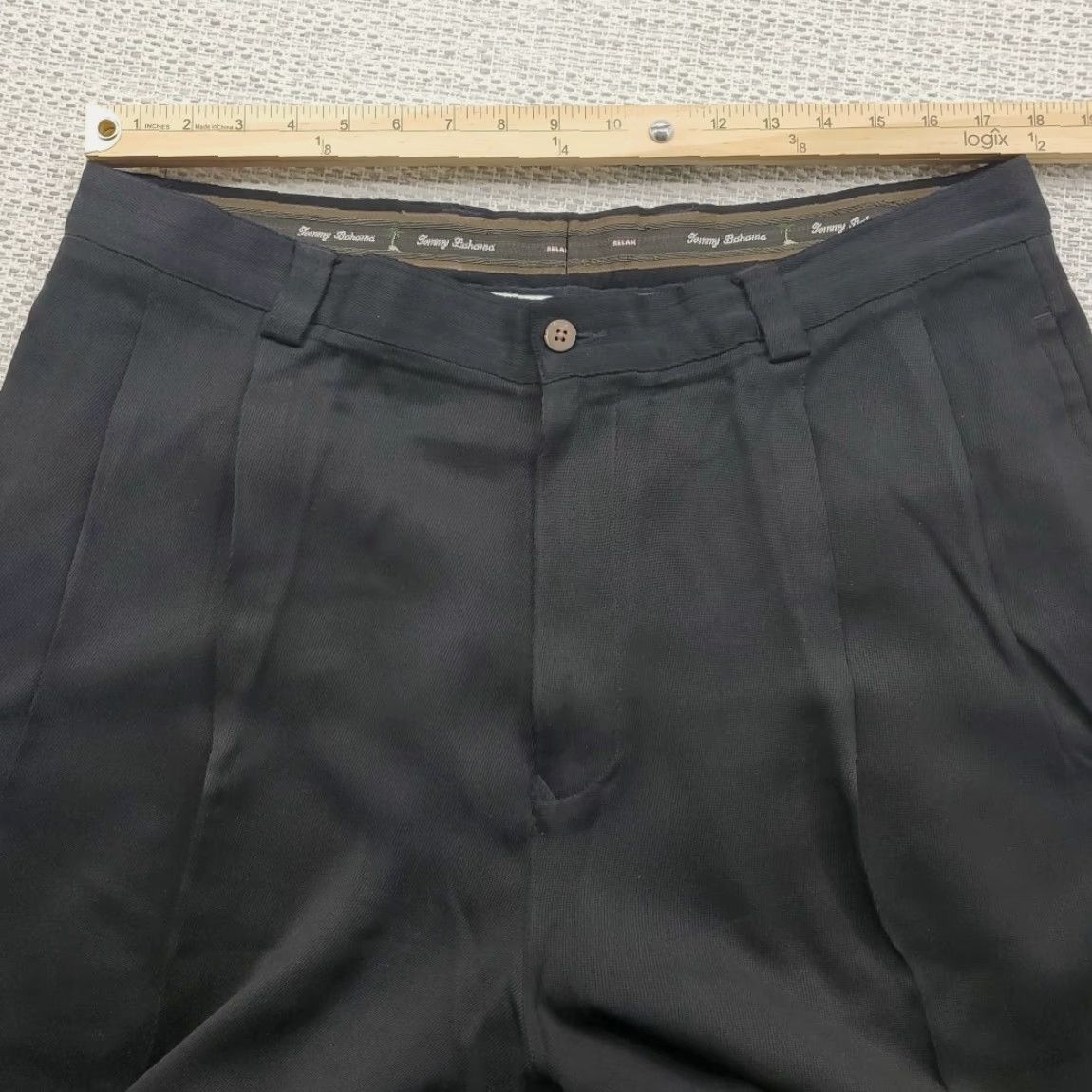 Tommy Bahama Tommy Bahama Silk Pants Mens 38x28 Pleated Front Dress Pants Black Beach Casual High Quality Size US 38 / EU 54 - 7 Thumbnail