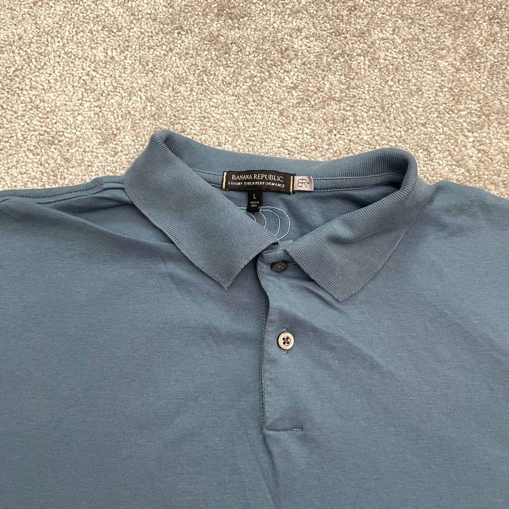 Banana Republic VINTAGE Banana Republic Polo Shirt Mens Large Blue Short Sleeve Collared Golf Tennis Top Size US L / EU 52-54 / 3 - 3 Thumbnail