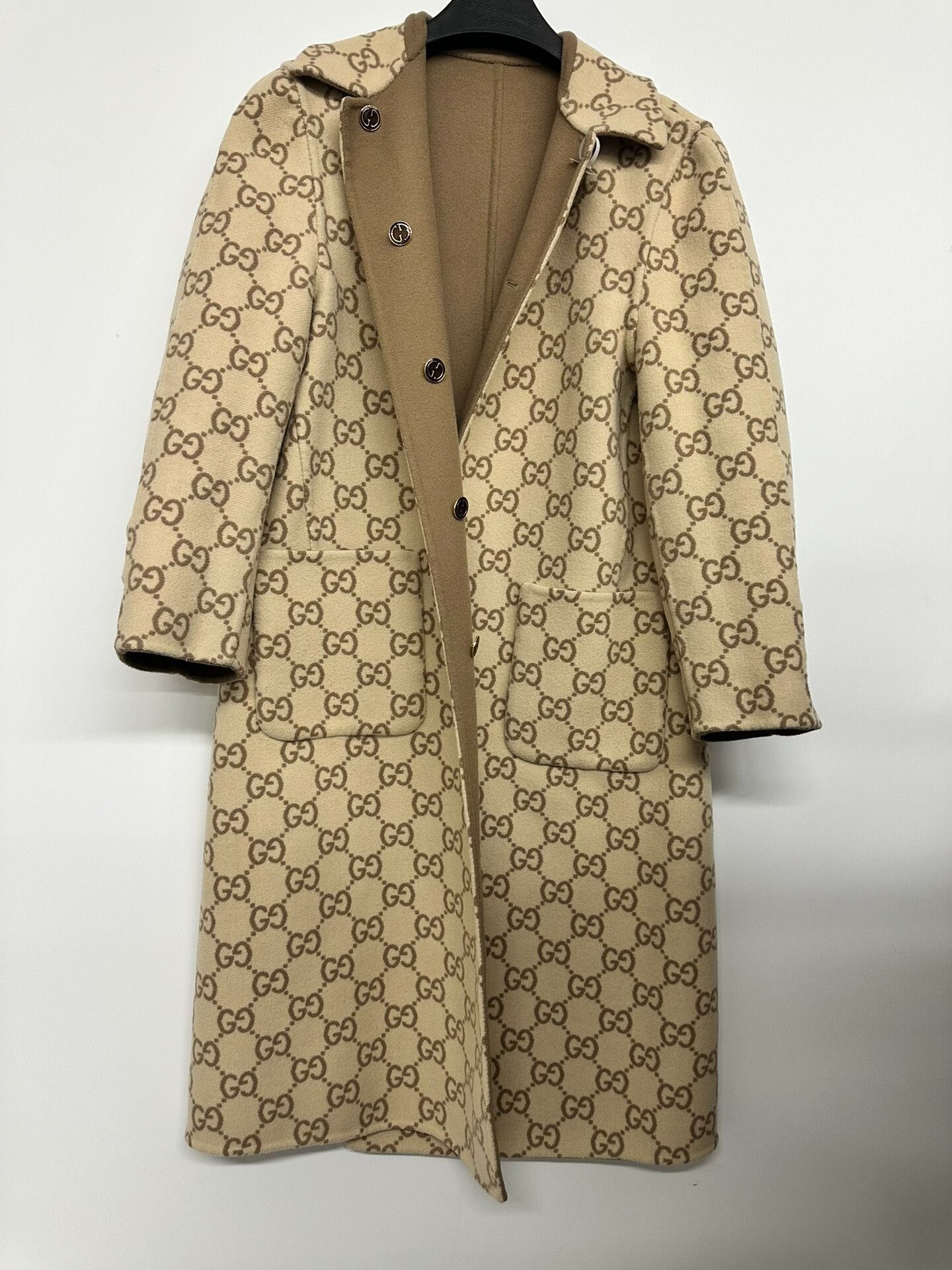 Gucci Gucci All-over Print Double-sided Coat Size US XXS / EU 40 - 1 Thumbnail