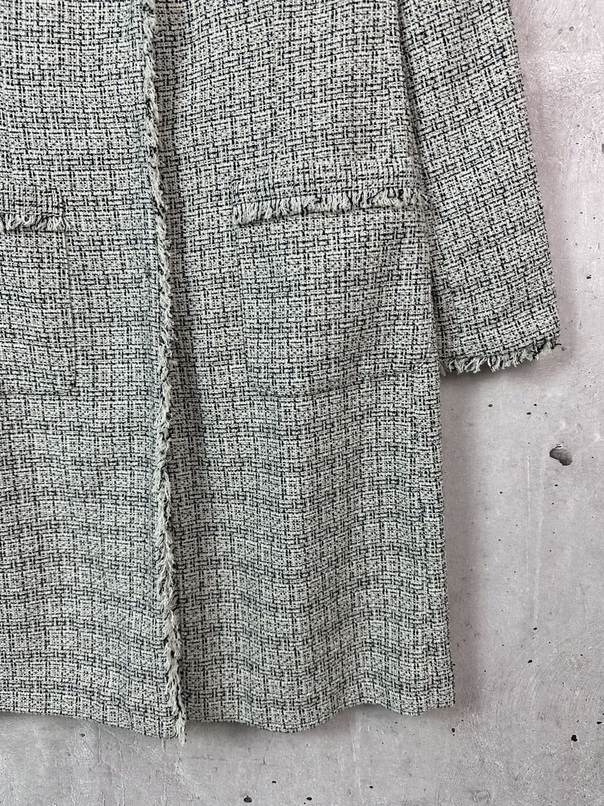 Weekend Max Mara Max Mara Weekend Tweed White-Black Cotton Women’s Coat Size M / US 6-8 / IT 42-44 - 4 Thumbnail
