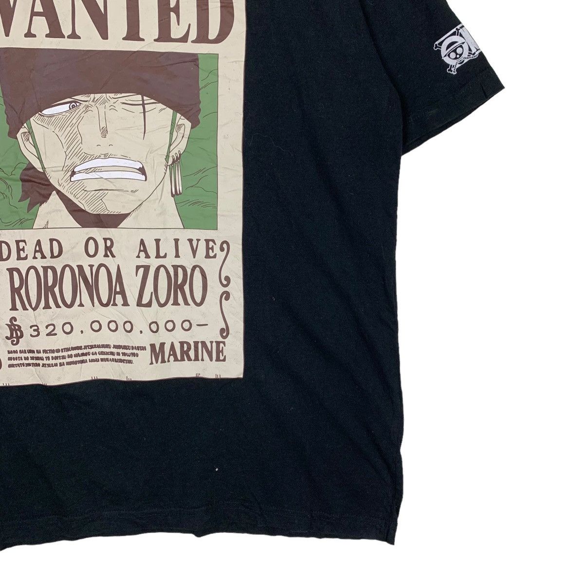 One Piece ONE PIECE WANTED RORONOA ZORO GRAPHIC TEE #0278-C12 Size US XL / EU 56 / 4 - 5 Thumbnail