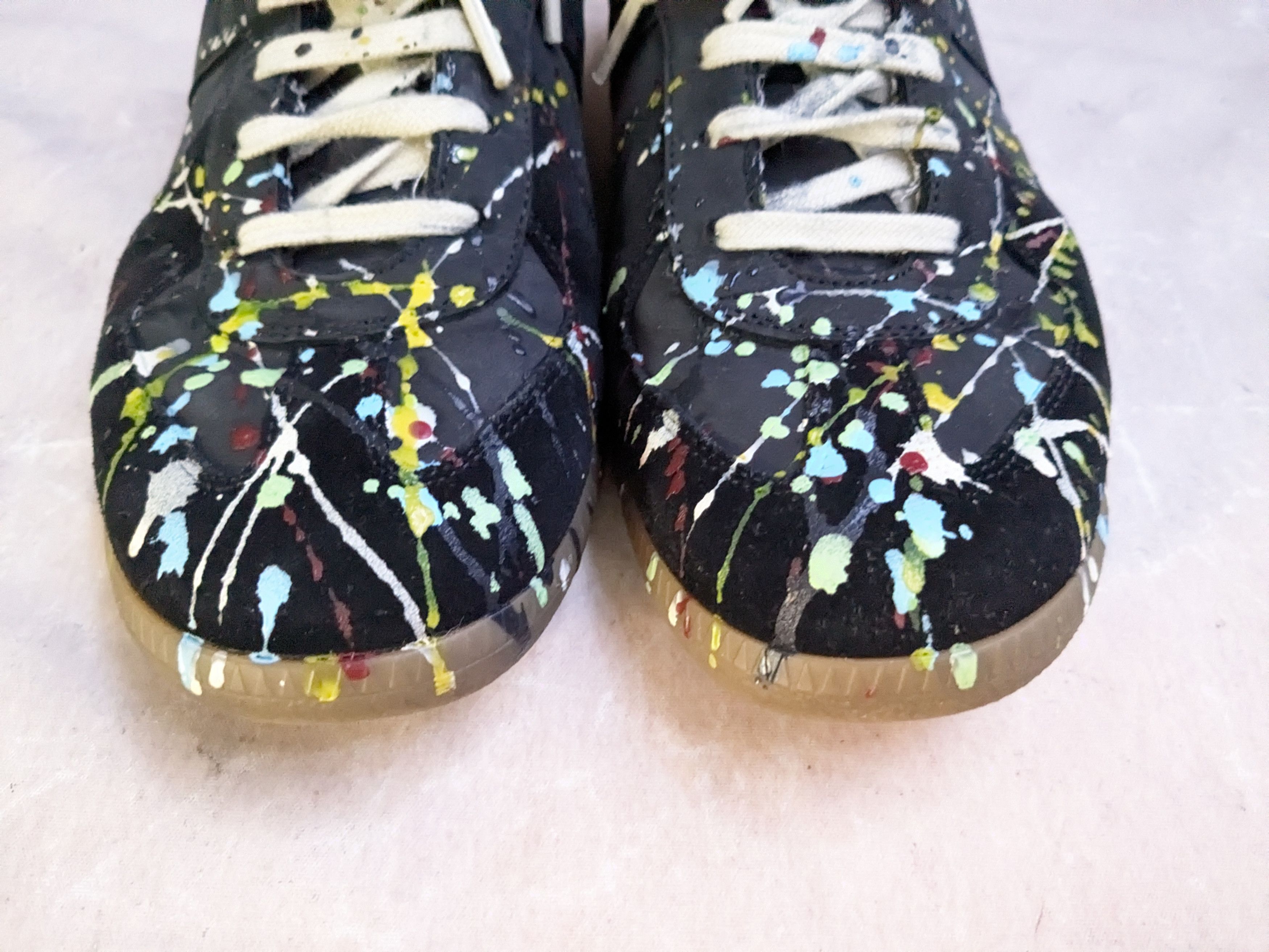 Maison Margiela Maison Margiela Replica GAT Black Paint Splatter 8 41 Low Size US 8 / EU 41 - 4 Thumbnail
