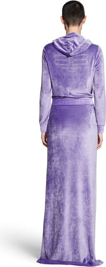 Balenciaga o1mt1gz0924 Maxi Skirt in Purple Size 27" / US 4 / IT 40 - 4 Thumbnail
