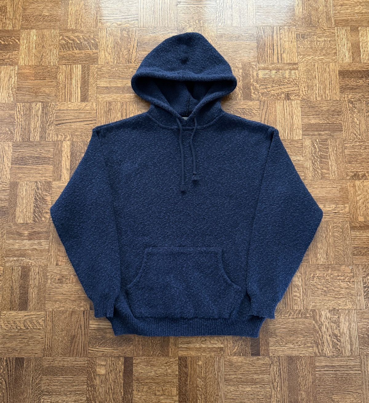 L.L. Bean Vintage 90s L.L. Bean Textured Knit Hooded Sweatshirt Size S / US 4 / IT 40 - 1 Thumbnail