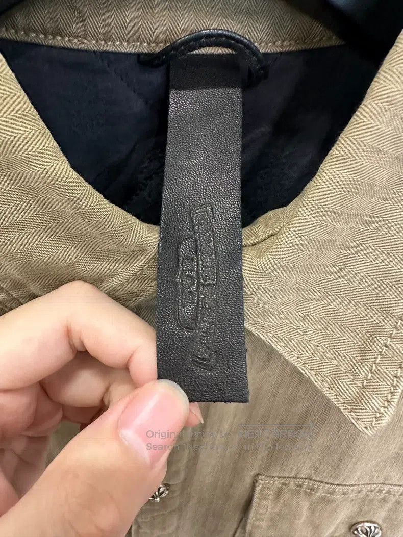 Chrome Hearts CHROME HEARTS Size XL Khaki herringbone cotton Workdog shir Size US XL / EU 56 / 4 - 4 Thumbnail
