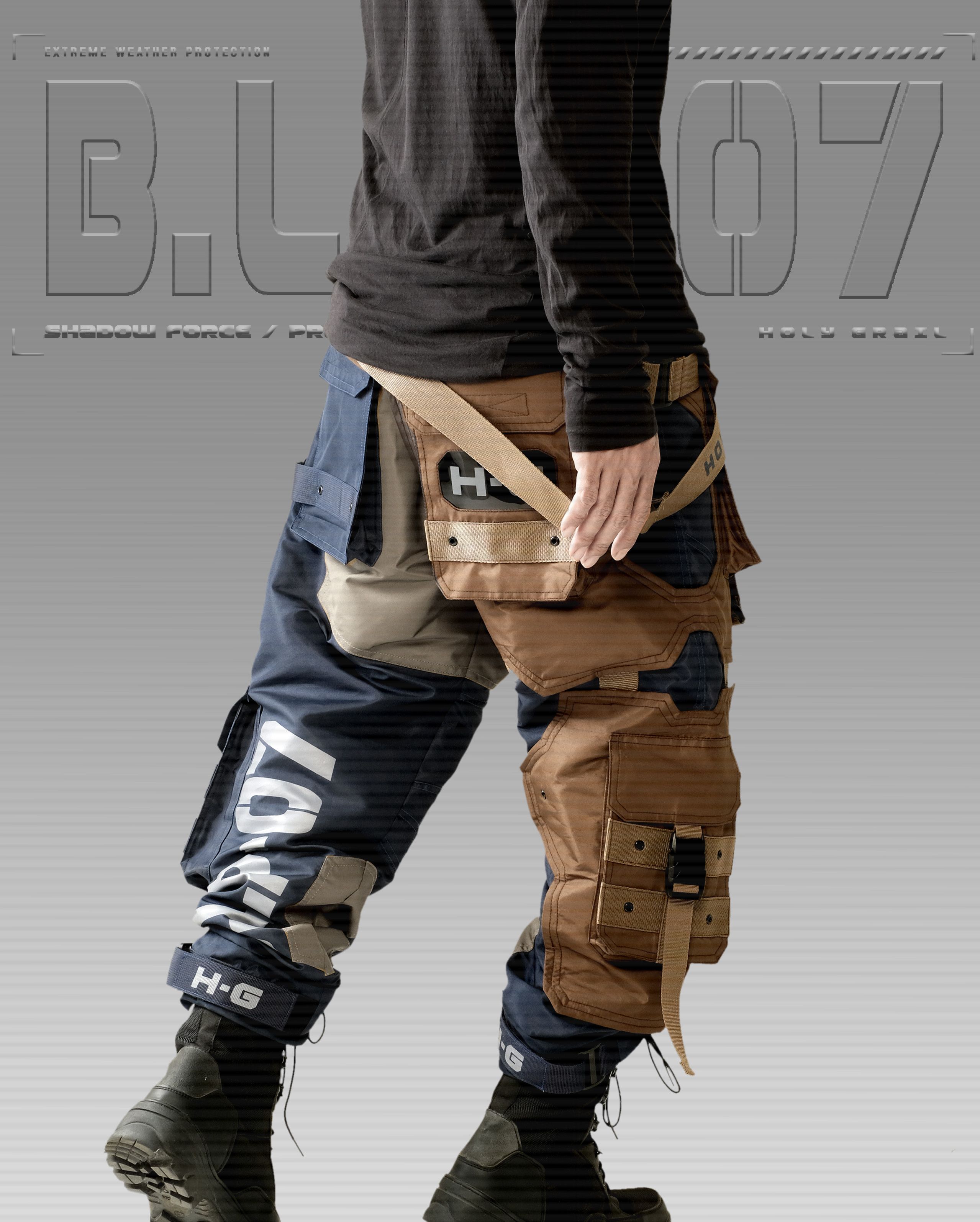 Hi Tec H-G PRO-TECH-TOR "SHADOW FORCE" TECHWEAR CYBERPUNK HOLYGRAIL Size US 34 / EU 50 - 4 Thumbnail