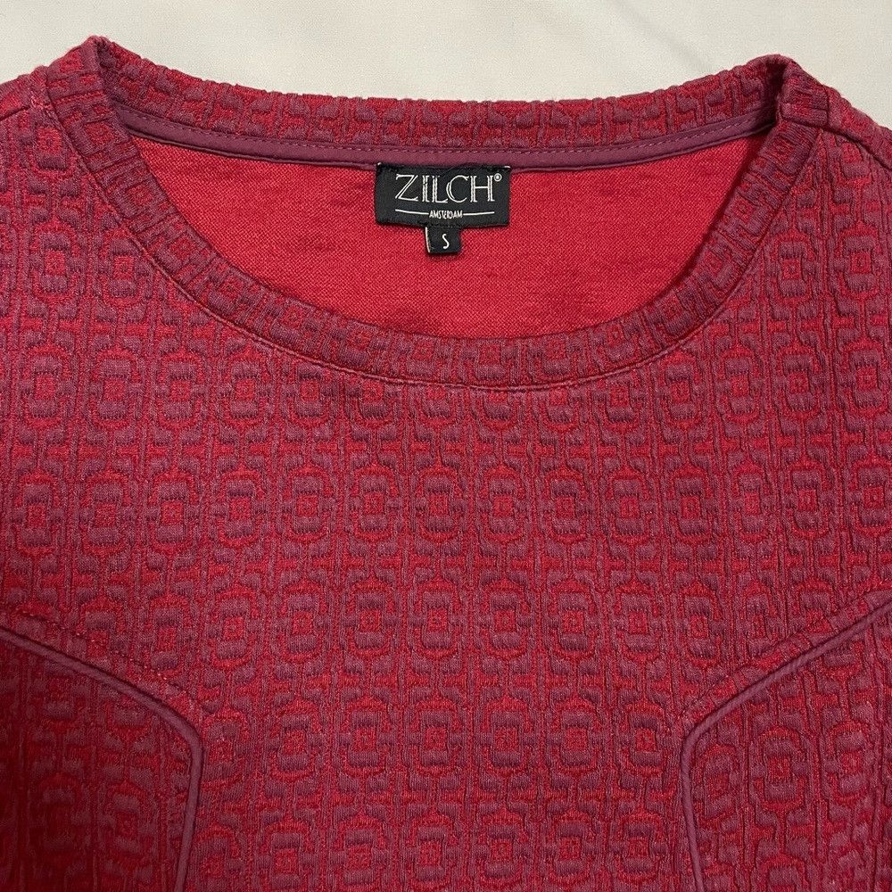 Other Zilch Amsterdam Stretch 3/4 Sleeve Viscose Stretch Red Dres Size S / US 4 / IT 40 - 8 Thumbnail