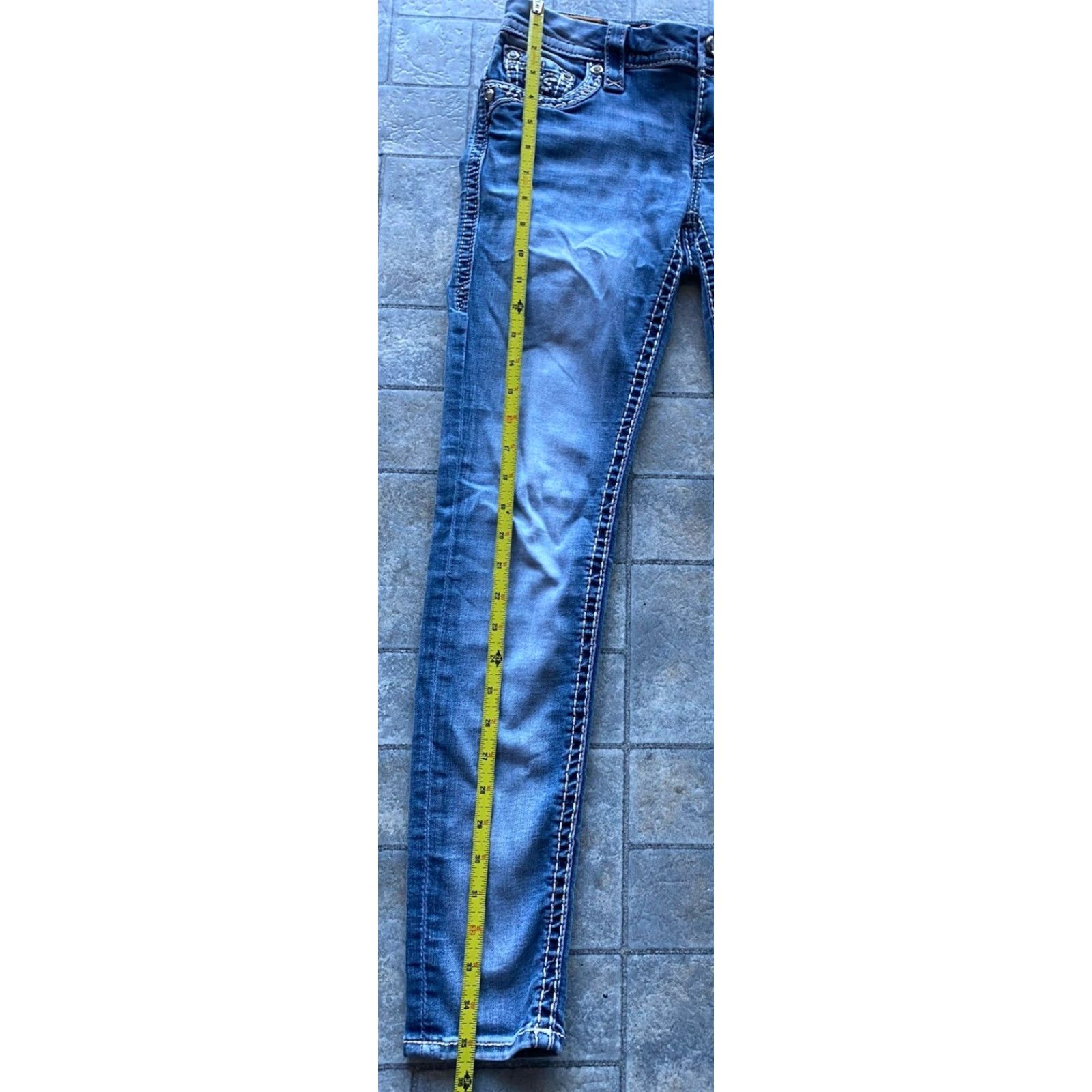 Vintage Rock Revival Jeans Women Blue Barby 26 Ankle Skinny Pants Regular Size 26 Women Size 26" / US 2 / IT 38 - 7 Thumbnail