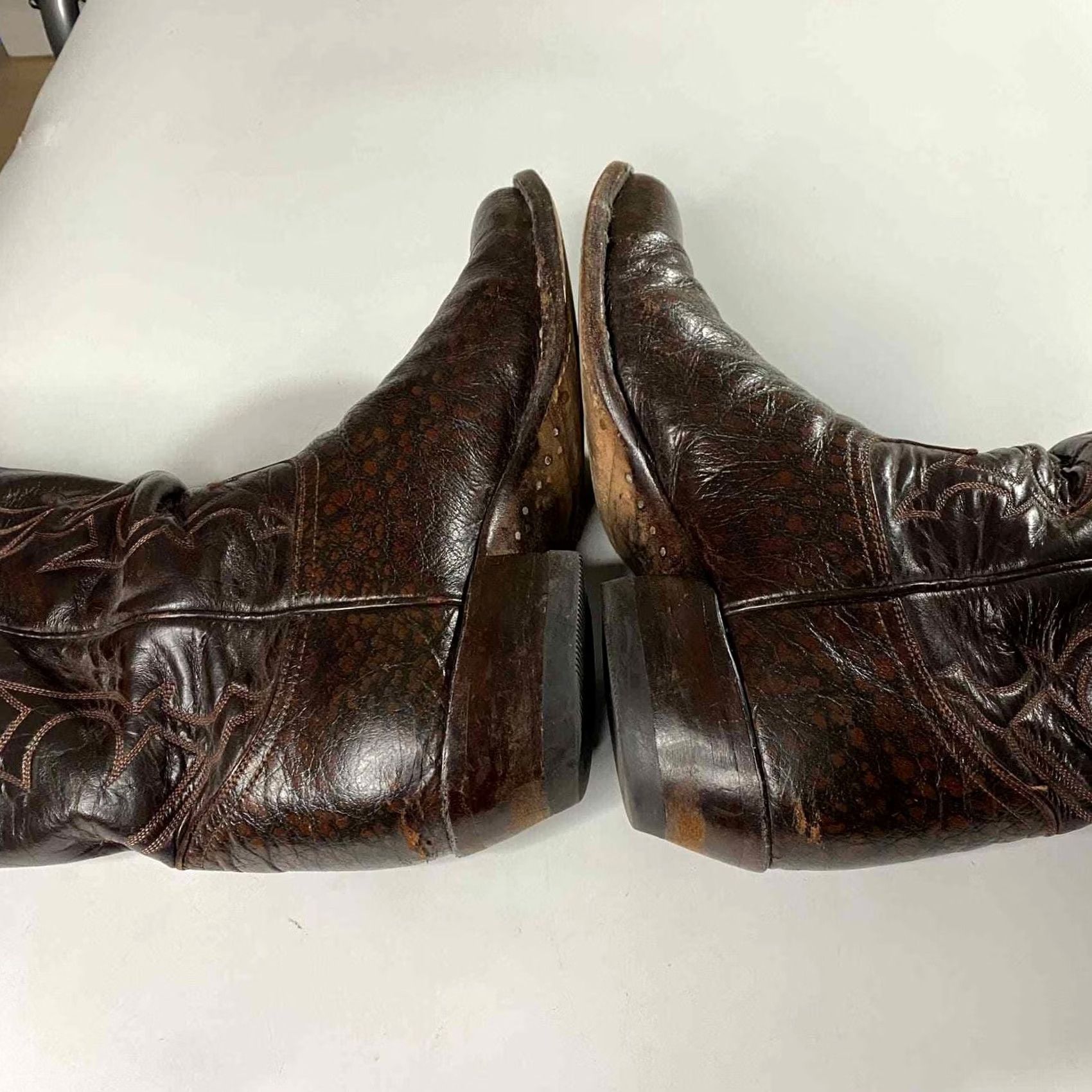 Tony Lama Tony Lama Western Cowboy Boots 6283 Brown Caribou 9EE Mens Size US 9 / EU 42 - 5 Thumbnail