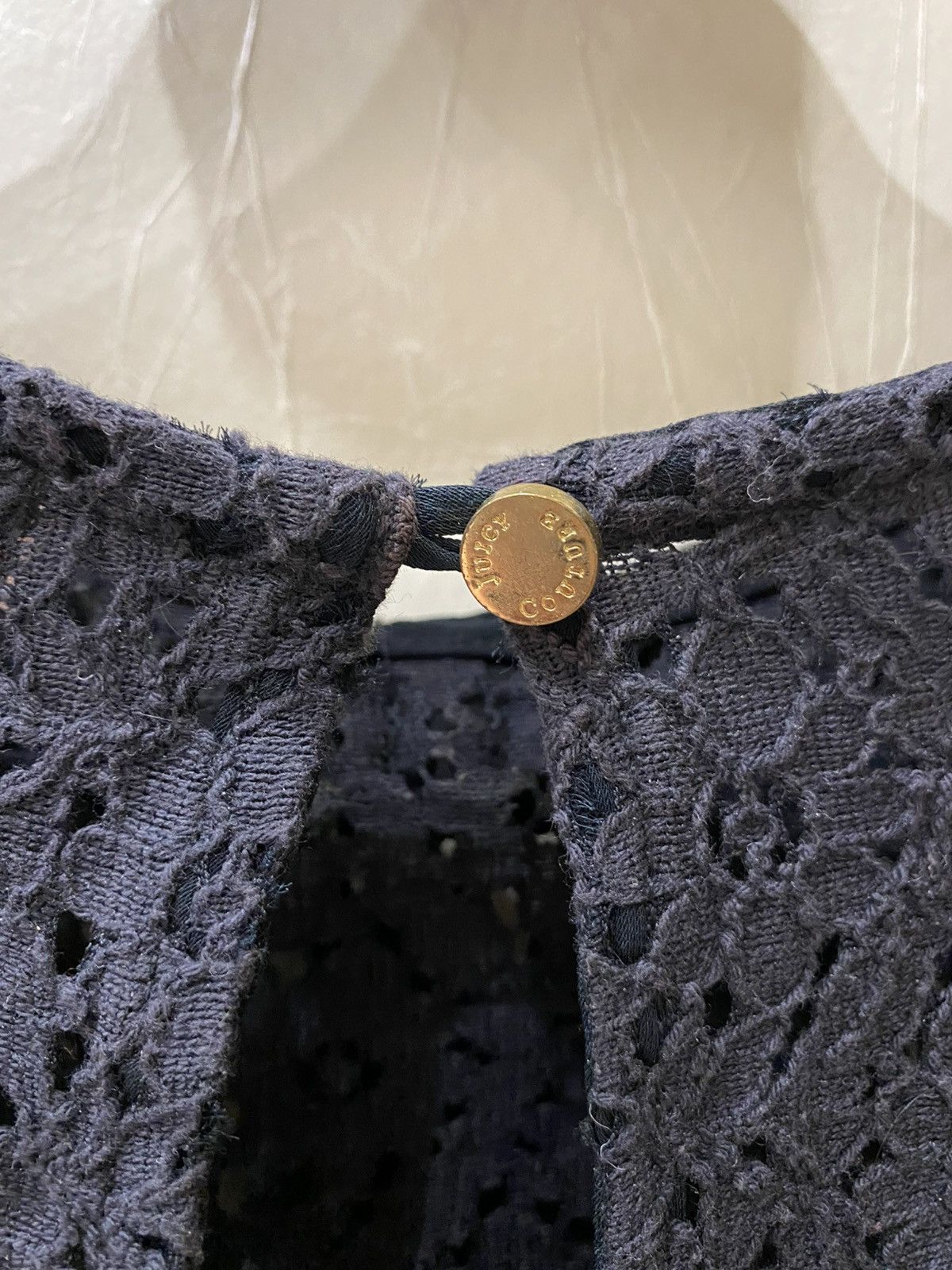 Juicy Couture Juicy Couture Navy Lace Blouse with Bow Size M / US 6-8 / IT 42-44 - 4 Thumbnail