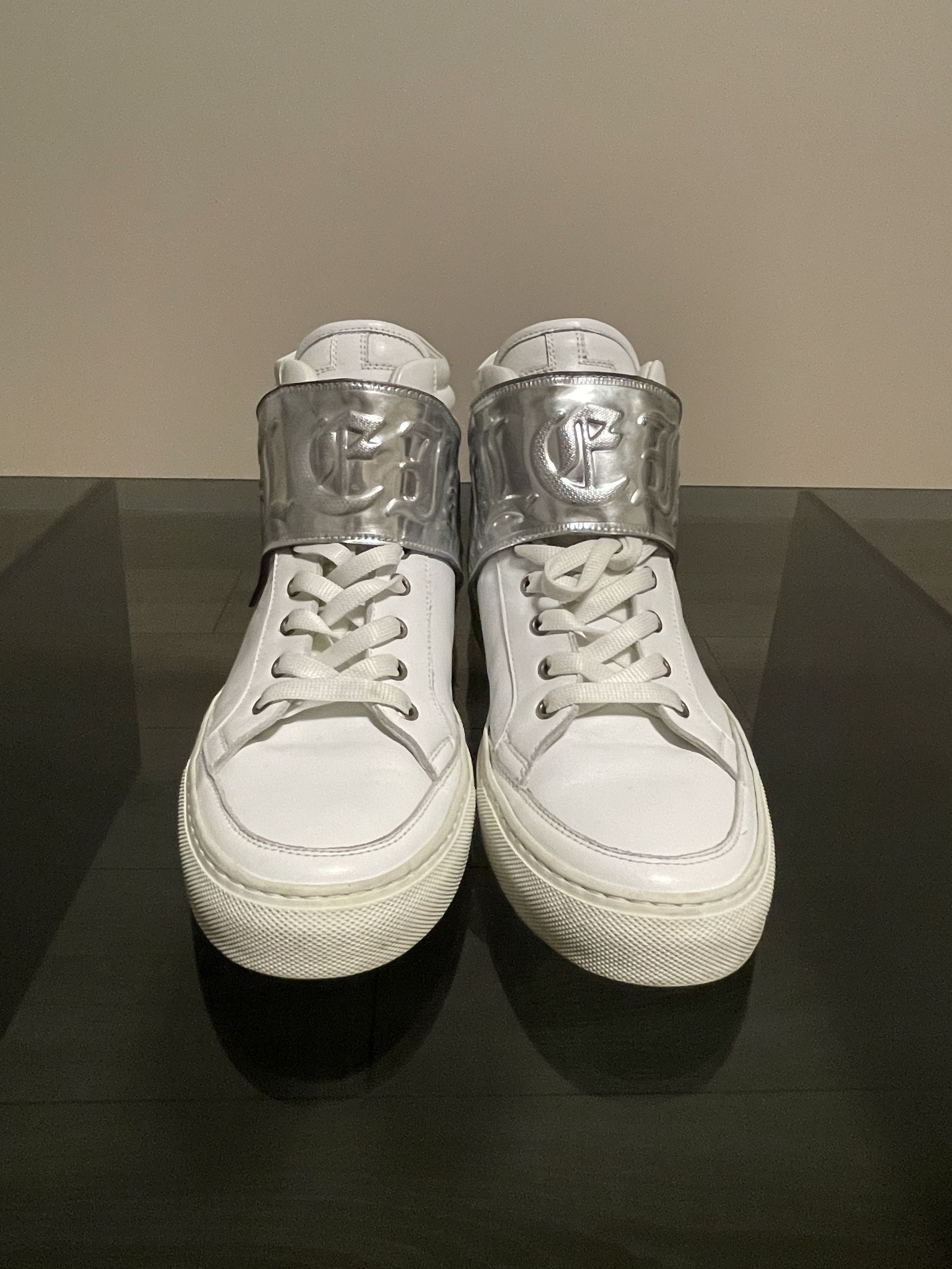 Philipp Plein Philipp Plein White High-Top Sneakers Limited Edition Size US 10 / EU 43 - 2 Thumbnail