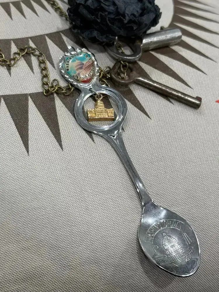 Undercover Undercover Undercover Clock Orange Silver Spoon Necklace-2 Size ONE SIZE - 2 Thumbnail