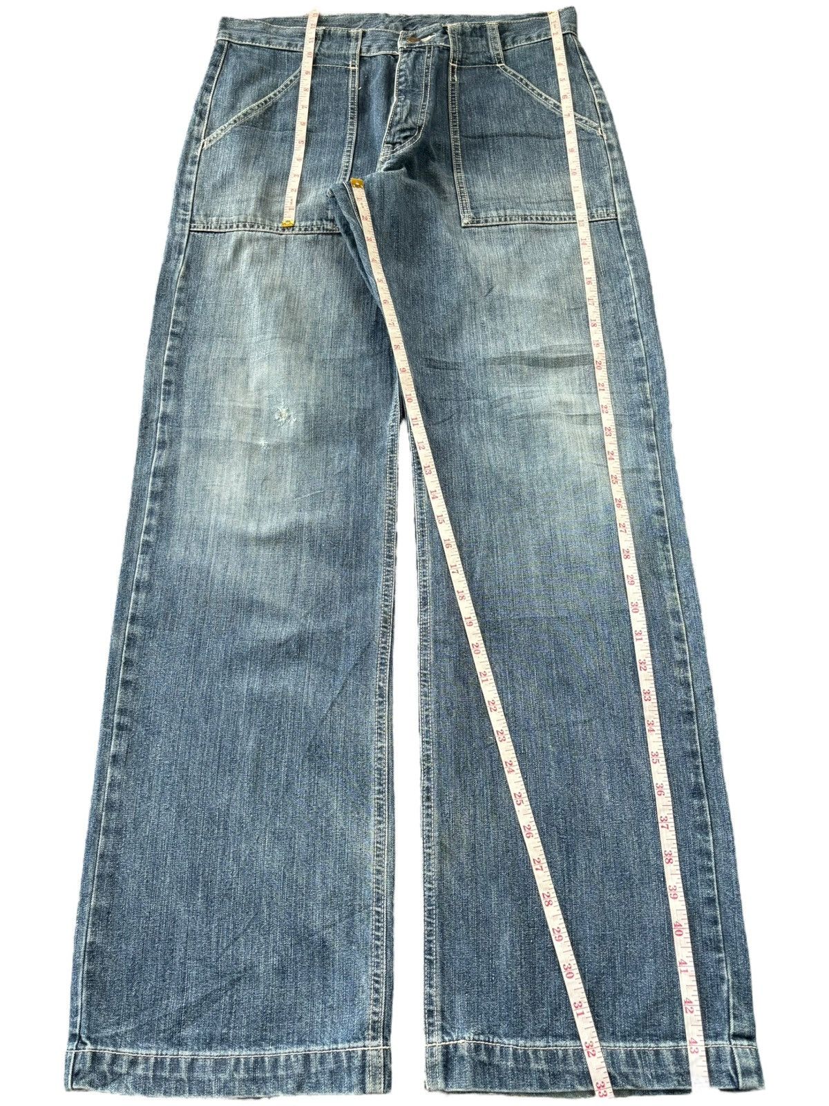 Uniqlo Vintage Uniqlo Baker Distressed Baggy Jeans Size US 33 - 8 Thumbnail