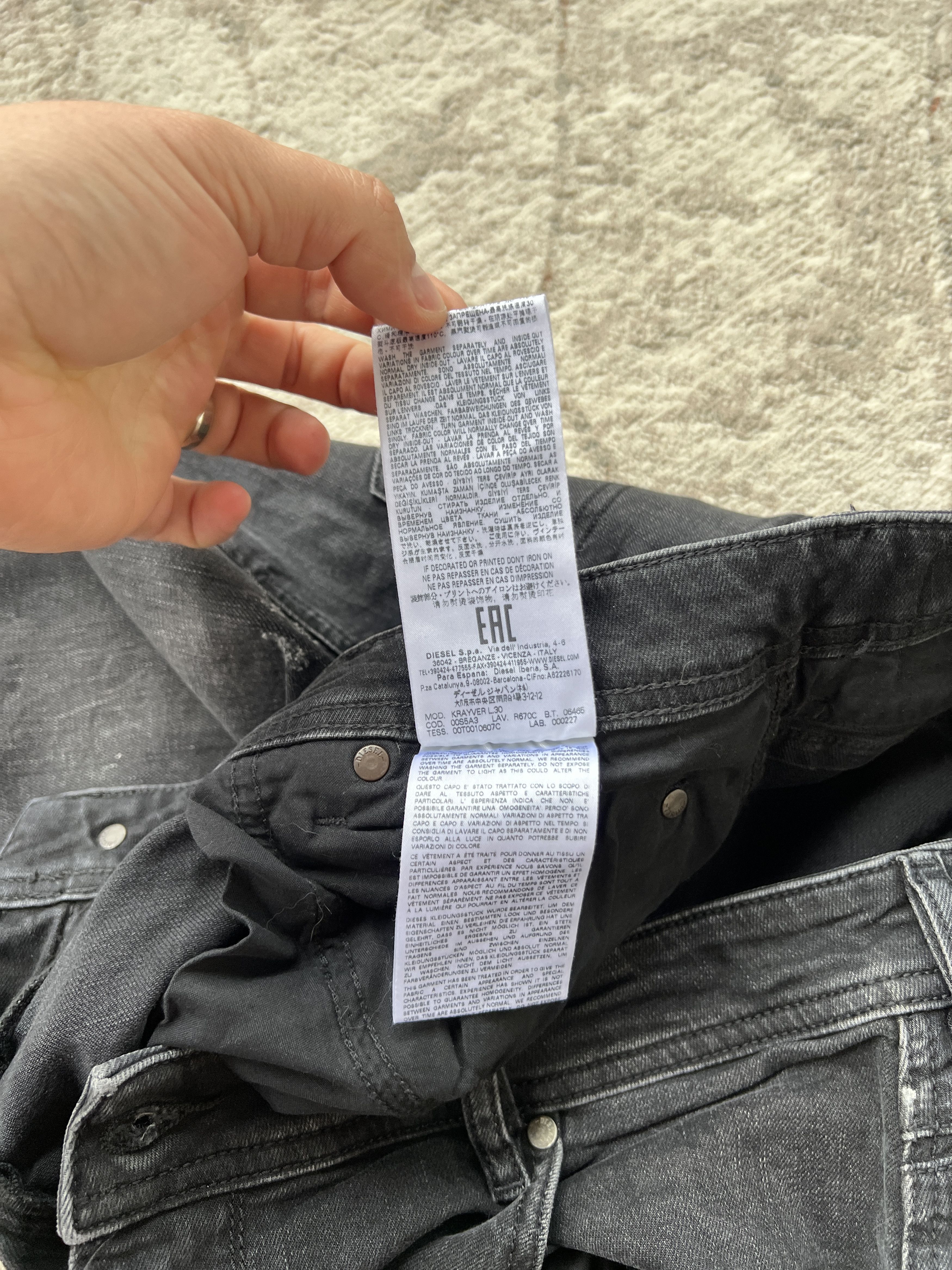 Diesel Diesel Krayver Regular Slim-Carrot Stretch Jeans Size US 32 / EU 48 - 9 Thumbnail